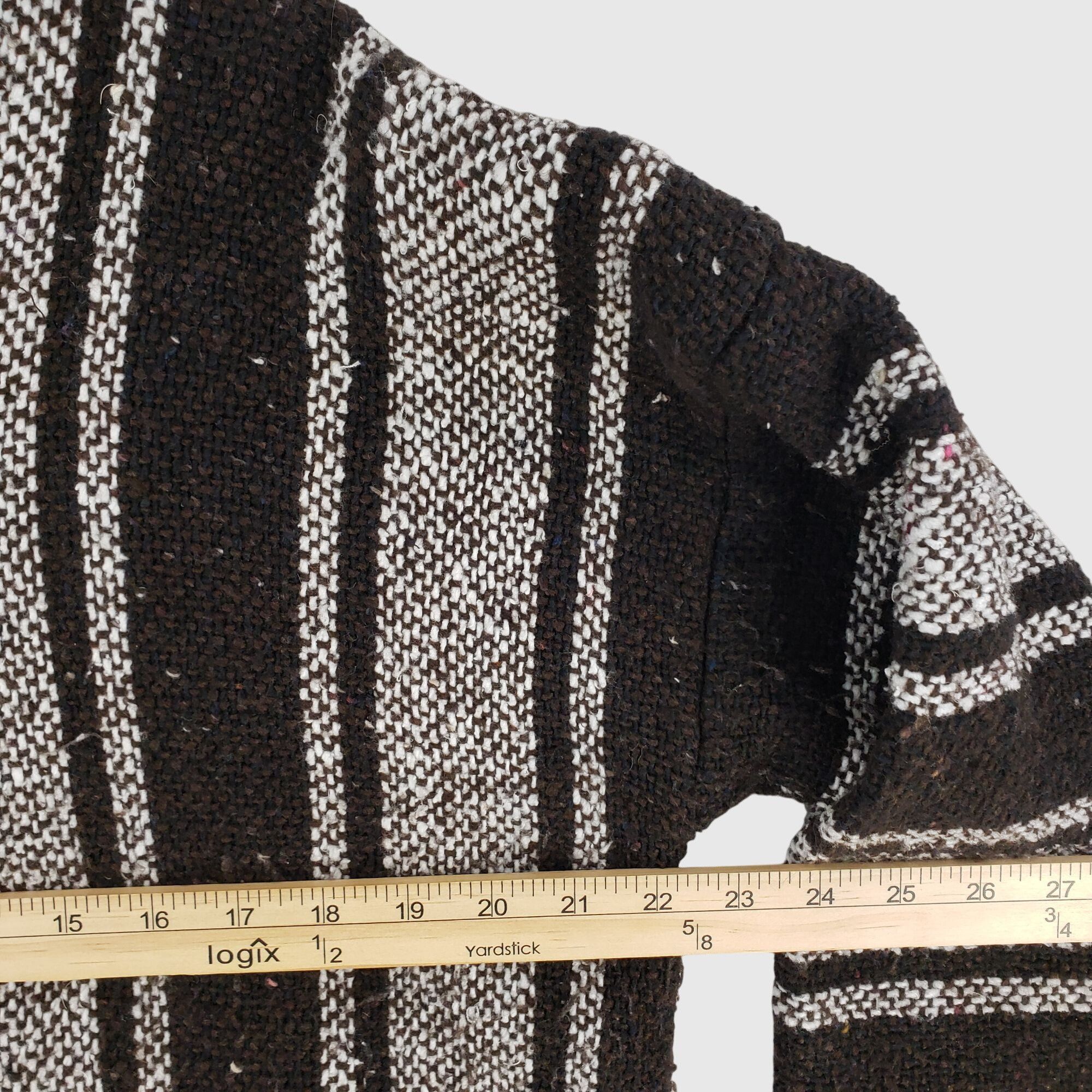Other Mexican Poncho Baja Hoodie Surfer Pullover BLACK & WHITE L Size US L / EU 52-54 / 3 - 5 Thumbnail