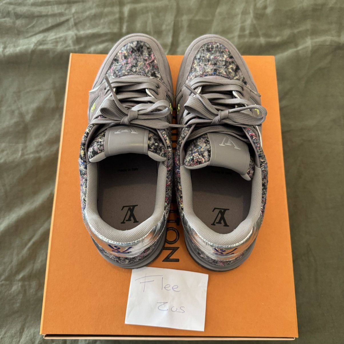 Louis Vuitton Louis Vuitton LV Trainer upcycled grey Size US 9 / EU 42 - 4 Thumbnail