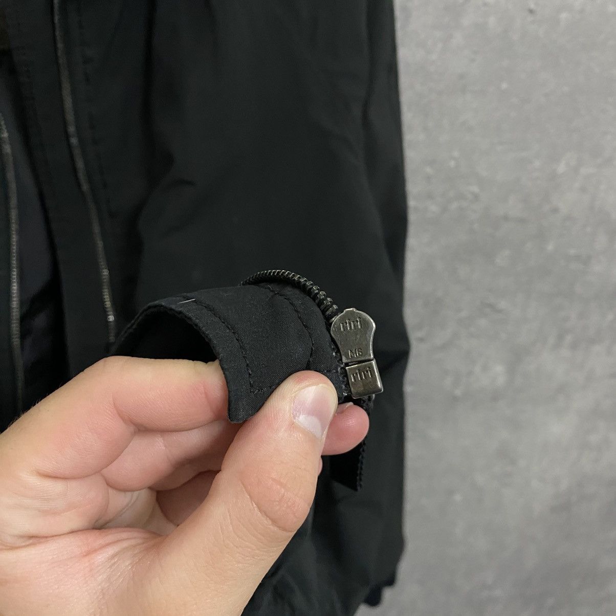 Prada Nylon Red Tab Black Bomber Jacket