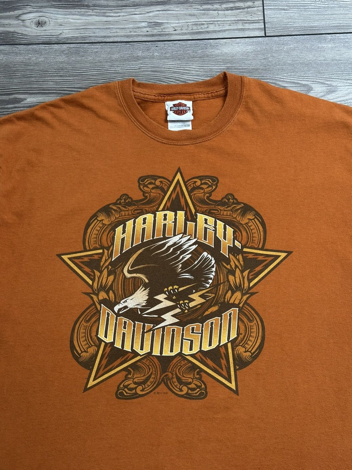 Harley Davidson × Vintage Harley Davidson Eagle T Shirt Size US XL / EU 56 / 4 - 3 Thumbnail