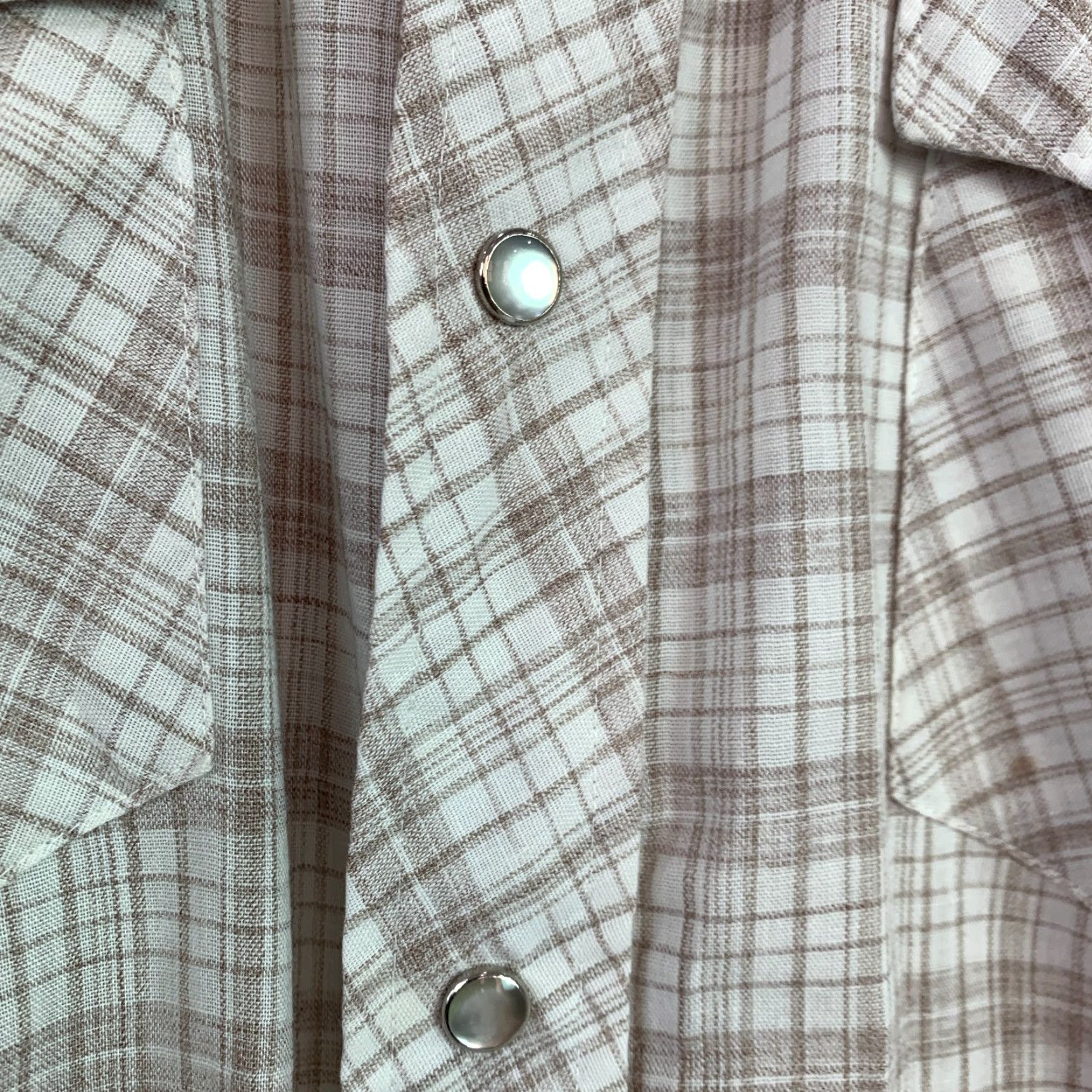Vintage VINTAGE H Bar C California Ranchwear Plaid Pearl Snap Shirt XL Brown Western 70s Rockabilly Mens Size US XL / EU 56 / 4 - 4 Thumbnail