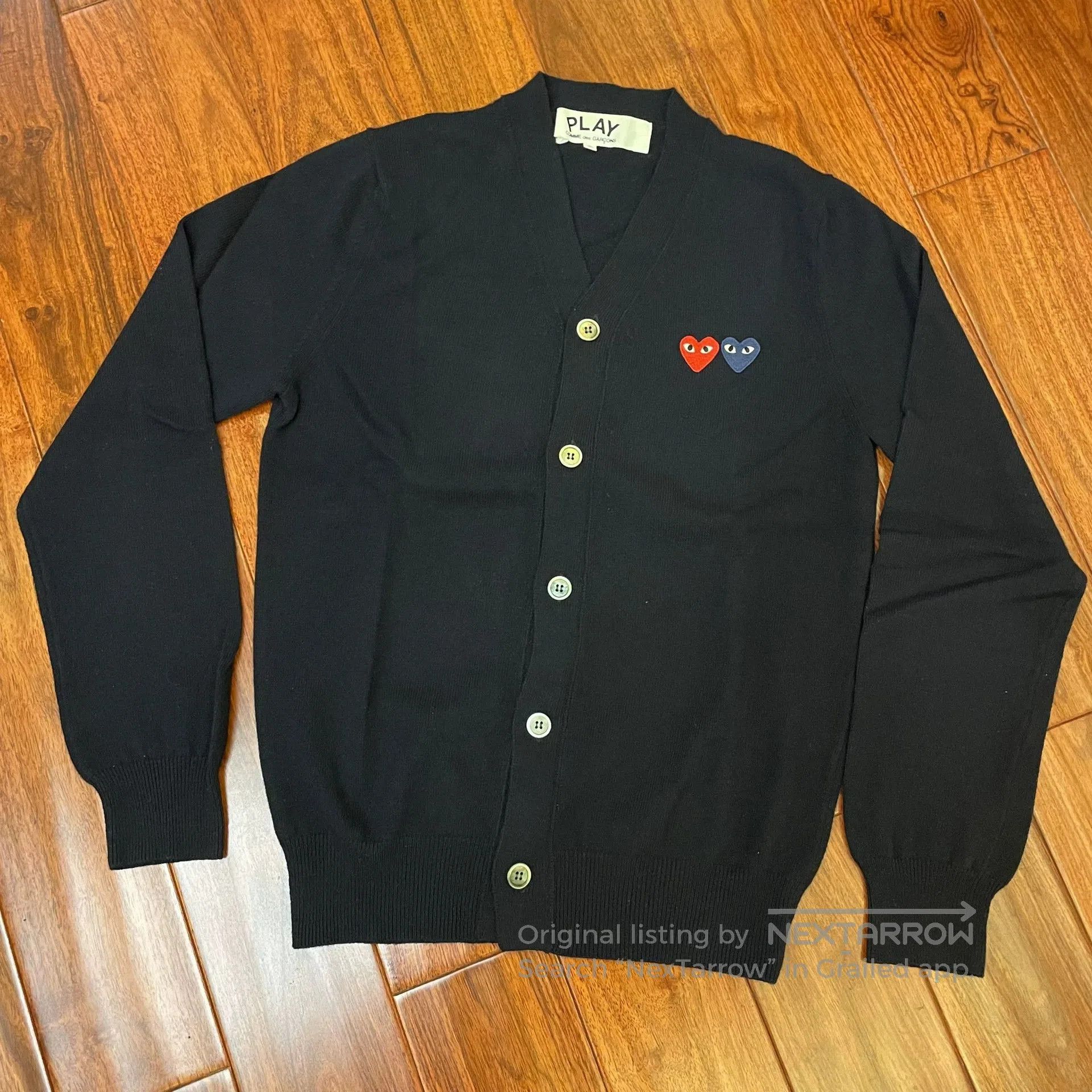 Comme des Garcons PLAY CDG Play Heart Design Cardigan. Size S / US 4 / IT 40 - 1 Thumbnail