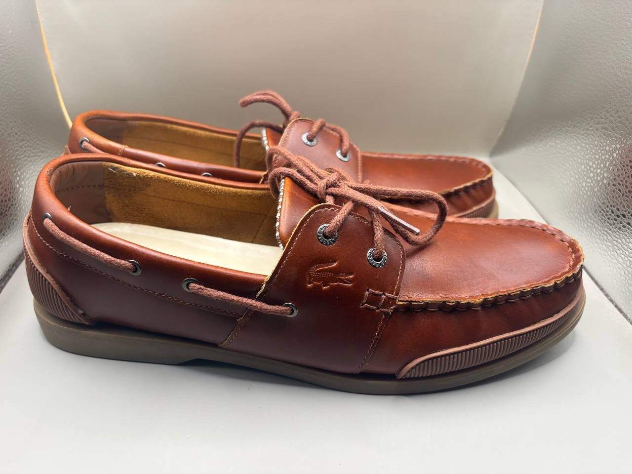 lacoste brown dress shoes Lacoste Mens Concours Driving Style Loafers 35CAM0118-11I Brown/Black–  Premium Lounge NY main image 1