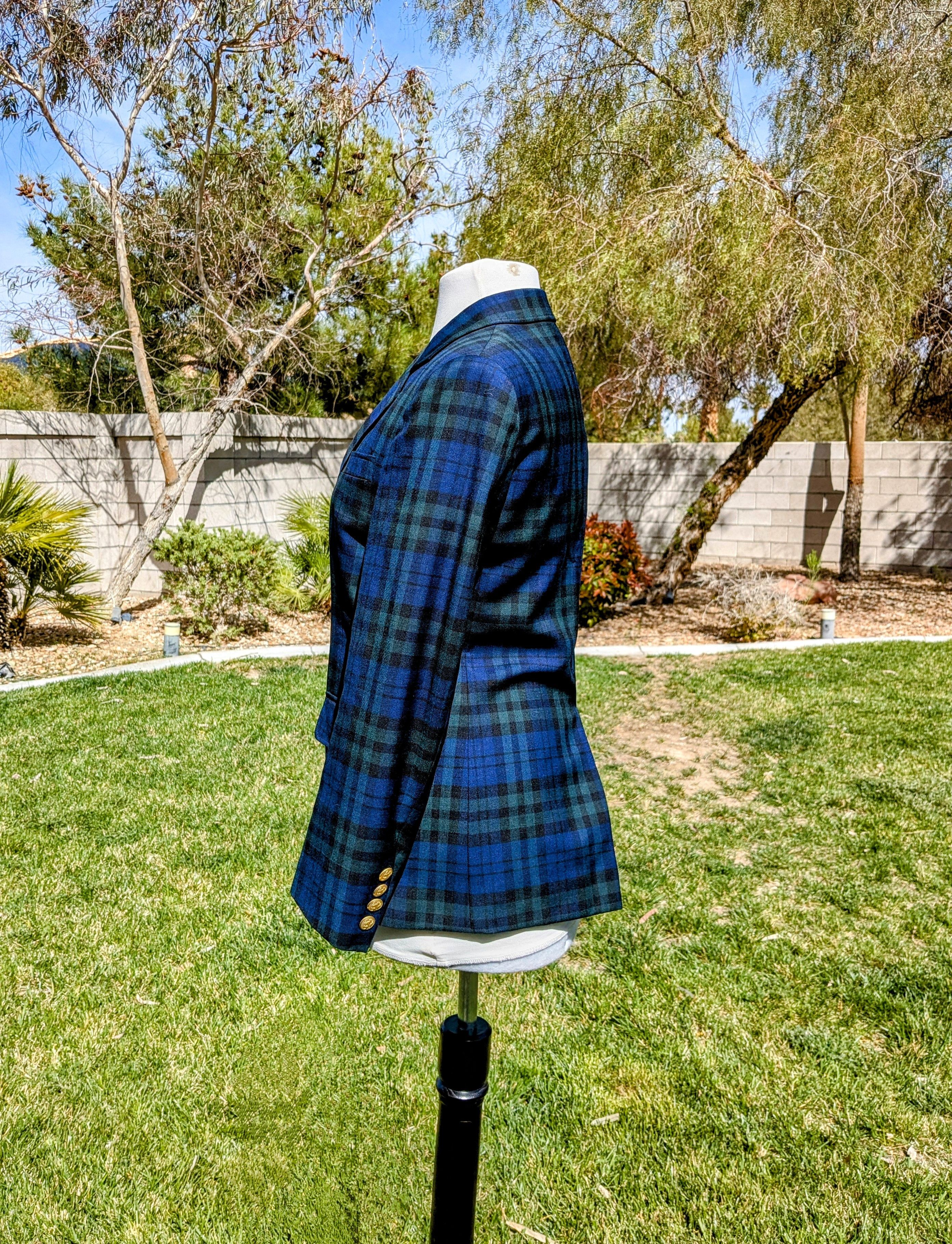 Vintage Vintage Gin Mills Tartan Plaid Petite Blazer Jacket Size S / US 4 / IT 40 - 2 Thumbnail