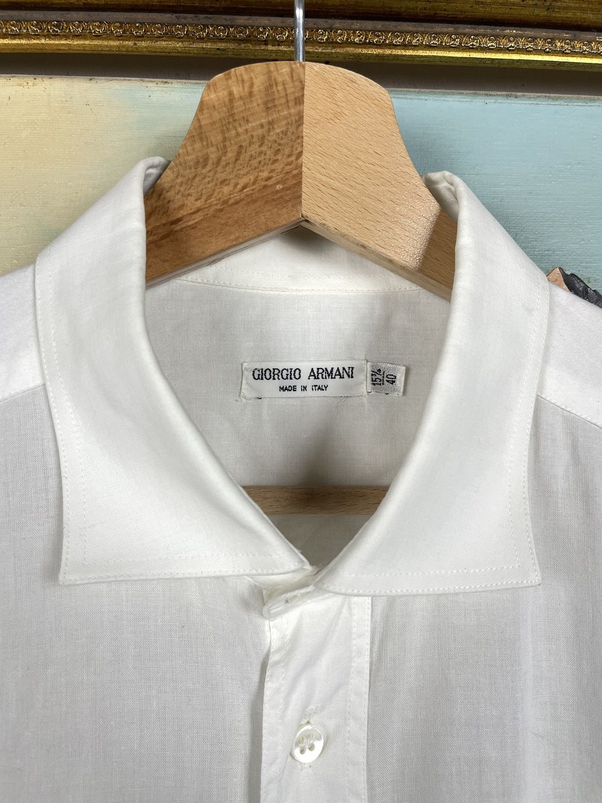 Giorgio Armani Giorgio Armani Vintage White Shirt Old Money Luxury Designer Size US M / EU 48-50 / 2 - 6 Thumbnail