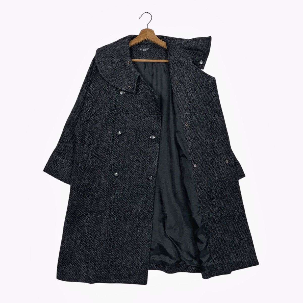 Japanese Brand Ramosport Double Breasted Wool Overcoat Size S / US 4 / IT 40 - 10 Thumbnail