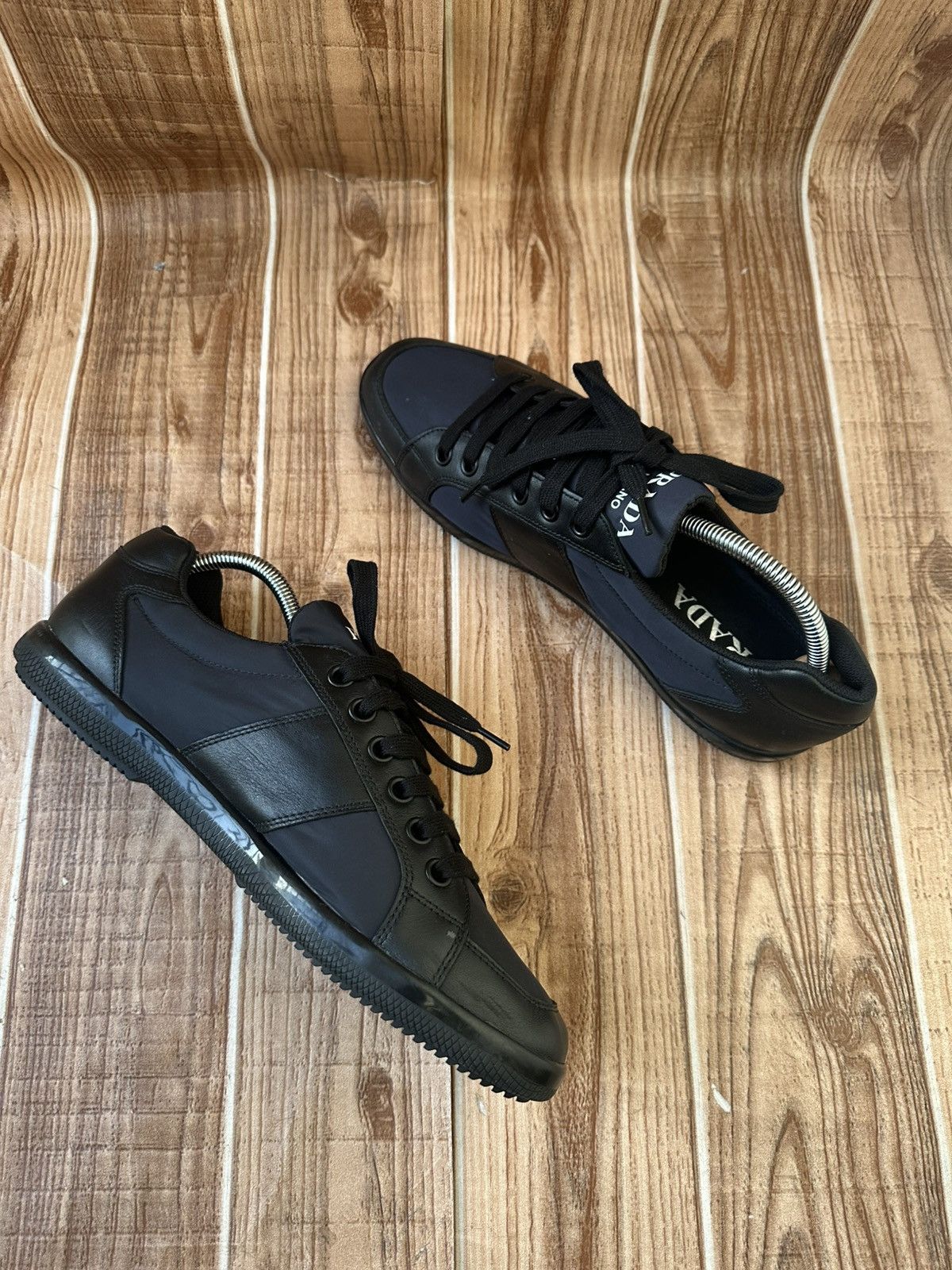 Prada Prada Men’s Nylon-Spazzolato Leather Sneaker Lowtops Size US 10 / EU 43 - 13 Thumbnail