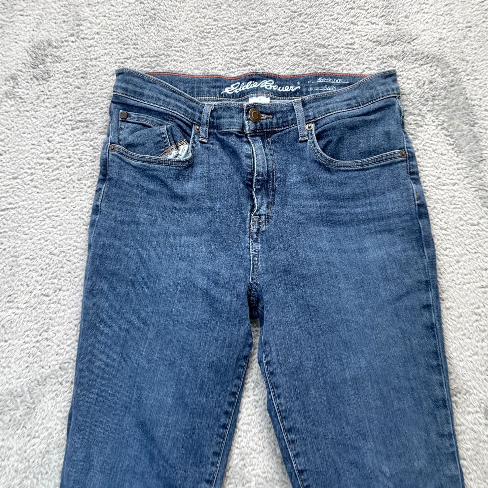 Eddie Bauer Eddie Bauer Jeans Womens 6 Blue Boyfriend Fit Slim Leg Denim Cotton Mid Rise Size 28" / US 6 / IT 42 - 6 Thumbnail