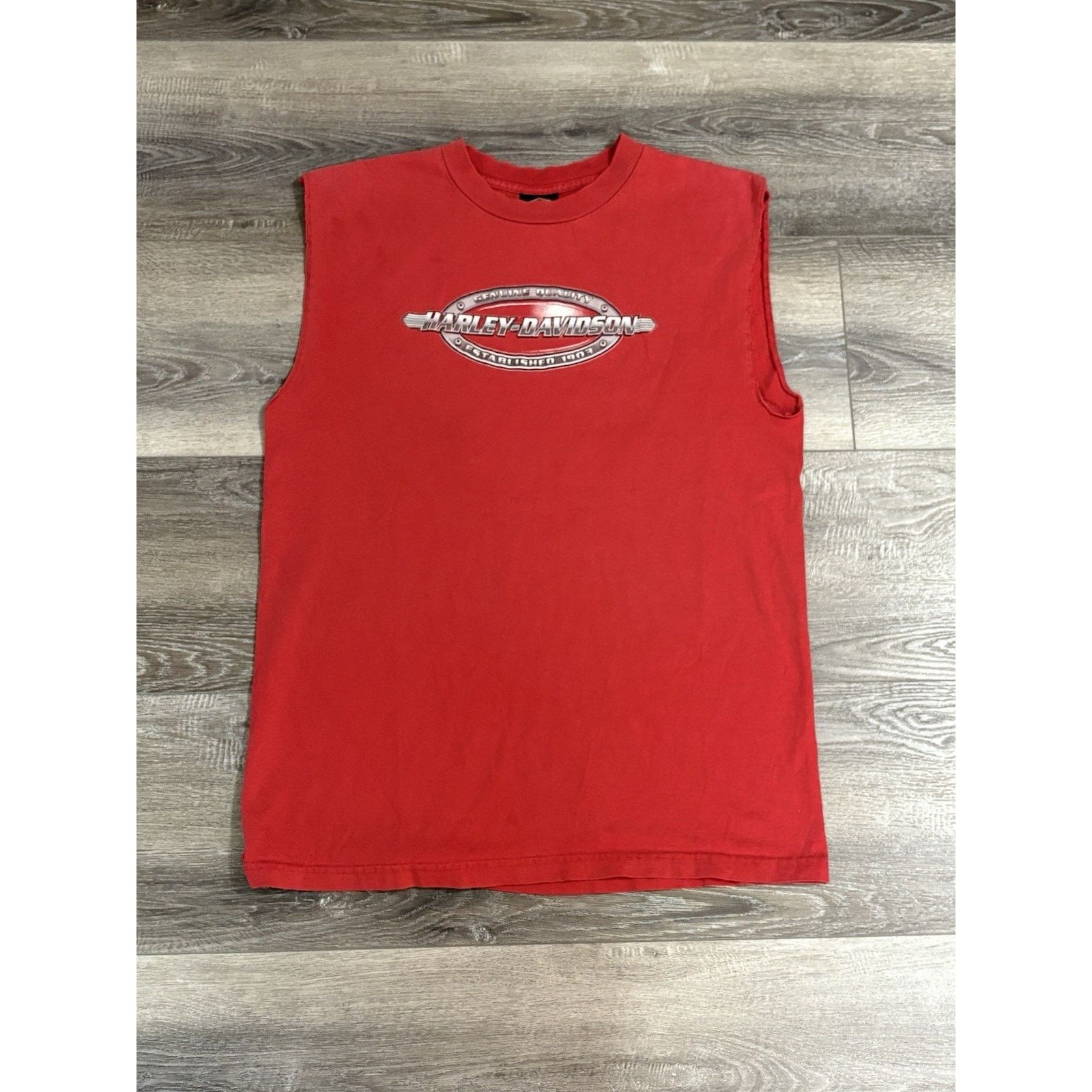 Harley Davidson Harley Davidson Motorcycles Logo Cutoff Shirt - Men’s Large Size US L / EU 52-54 / 3 - 1 Thumbnail