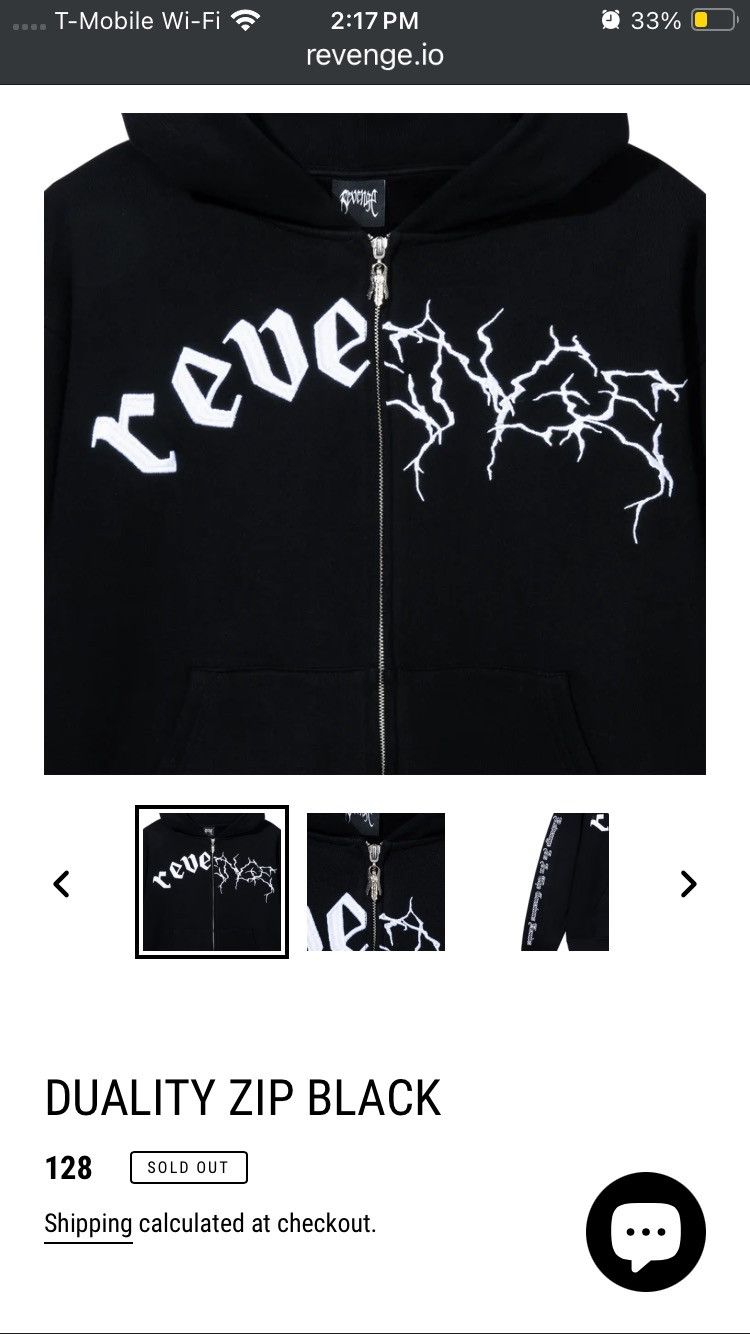 Revenge Revenge DUALITY Zip Up Black Size US S / EU 44-46 / 1 - 3 Thumbnail