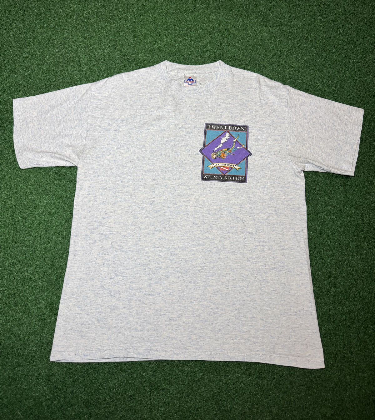 Vintage St Maarten Vintage Diving Scuba Island 90s Large T Shirt Size US L / EU 52-54 / 3 - 3 Thumbnail