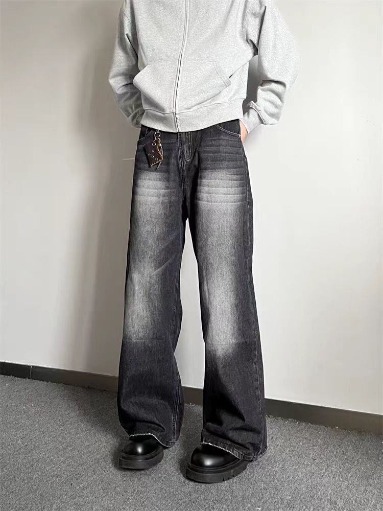 Japanese Brand × Jean Vintage Street Wide Leg Straight Loose Jeans Size US 32 / EU 48 - 2 Thumbnail