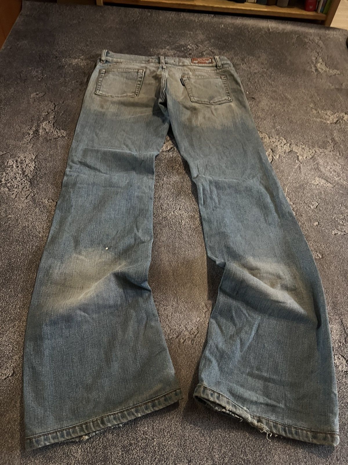 Japanese Brand Glamour Y2K Distressed Jeans / Number Nine Style Gothic Vibe Size US 31 - 6 Thumbnail