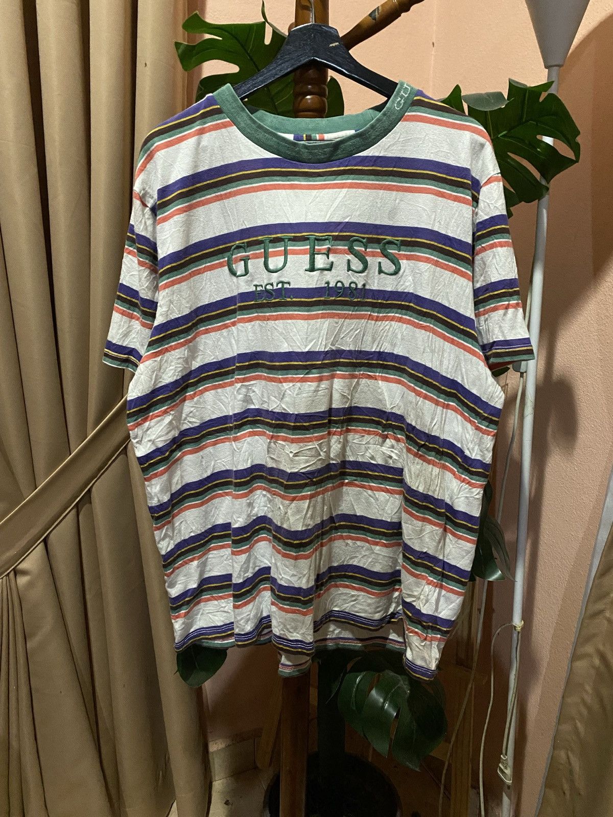 Guess Guess Los Angeles Striped Logo T-Shirt – 90s Retro-Inspired Size US XL / EU 56 / 4 - 3 Thumbnail