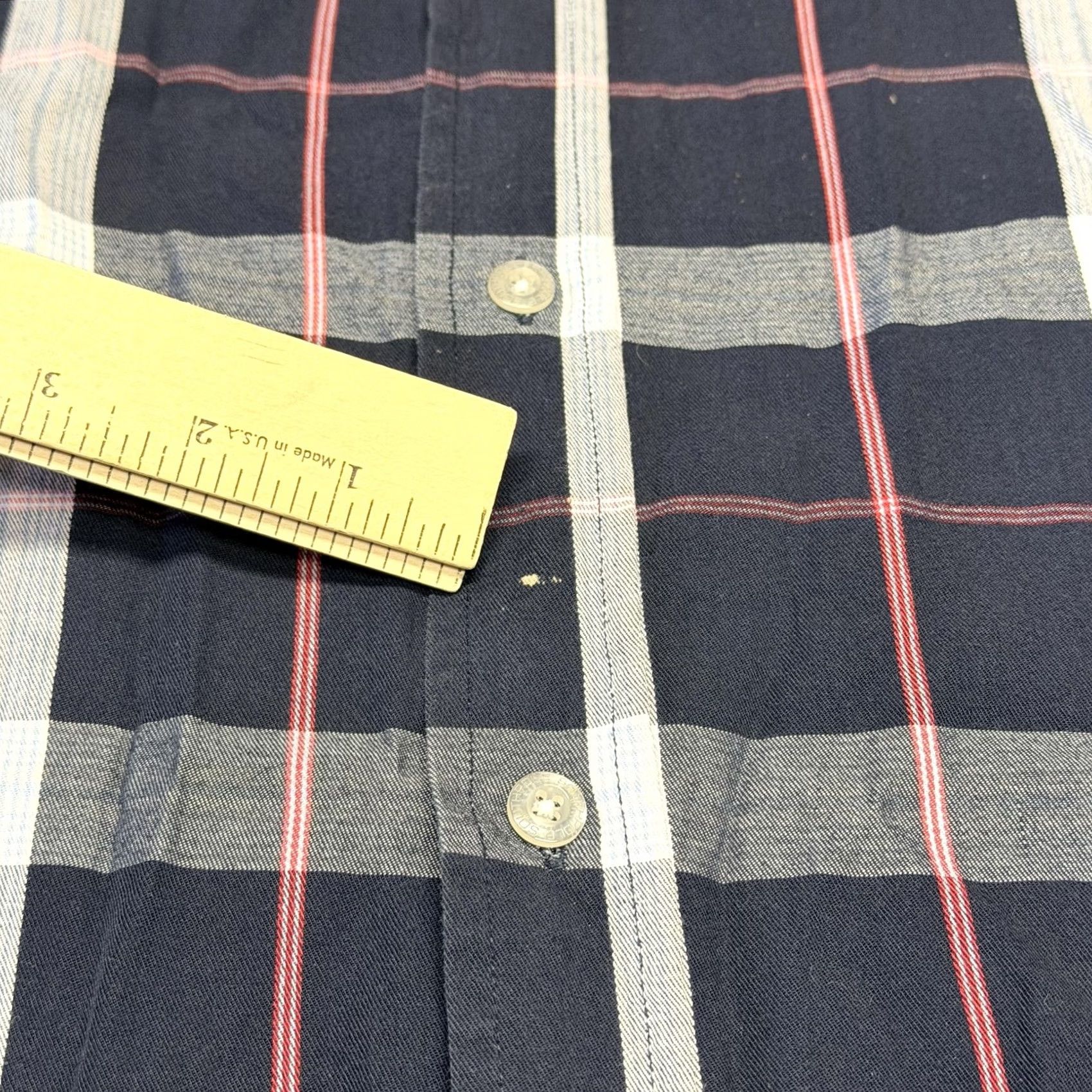 Southpole Southpole Shirt Mens XL Navy Plaid Short Sleeve Button Front Cotton Size US XL / EU 56 / 4 - 3 Thumbnail