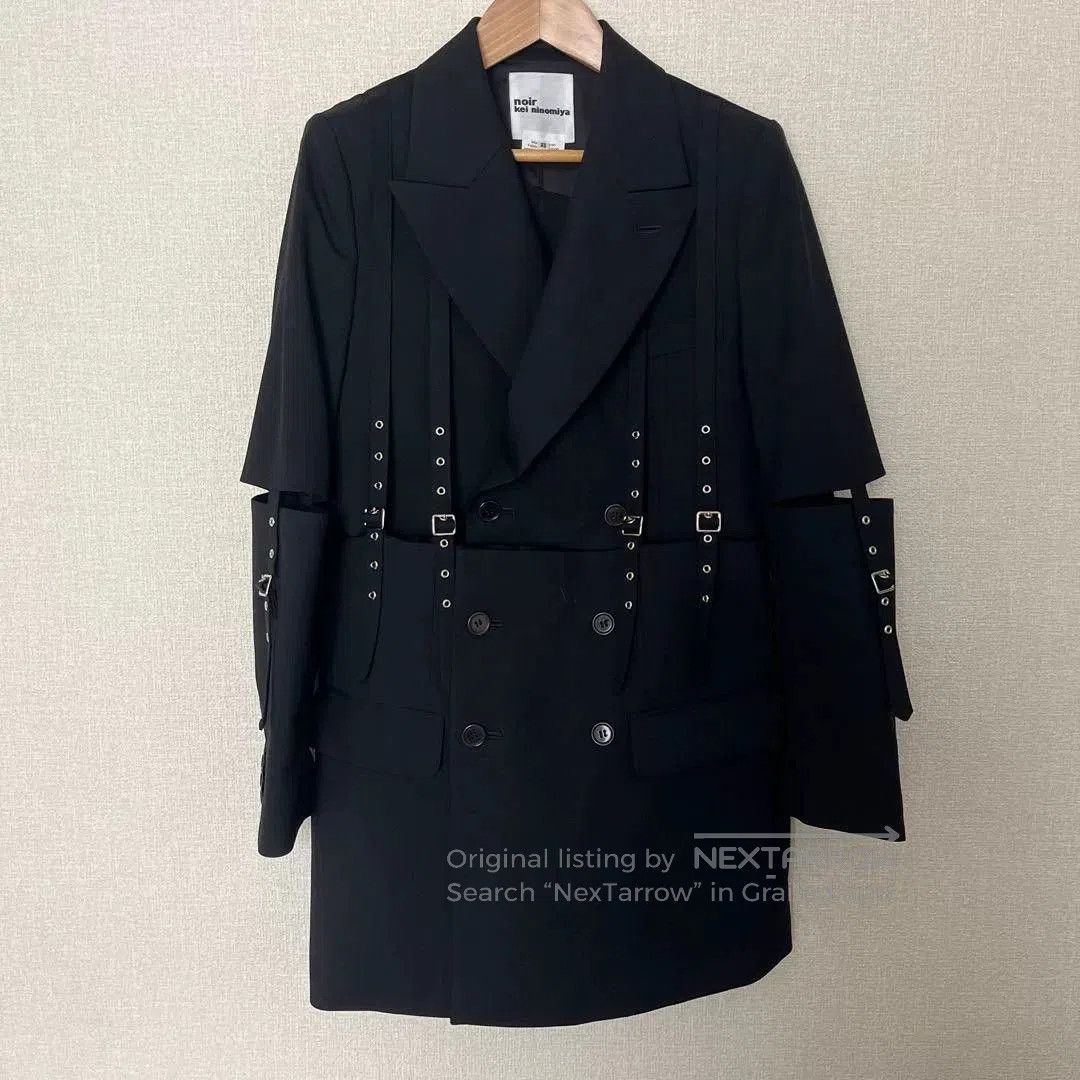 Noir Kei Ninomiya Noir Kei Ninomiya Black Wool Coat. Size M / US 6-8 / IT 42-44 - 1 Thumbnail