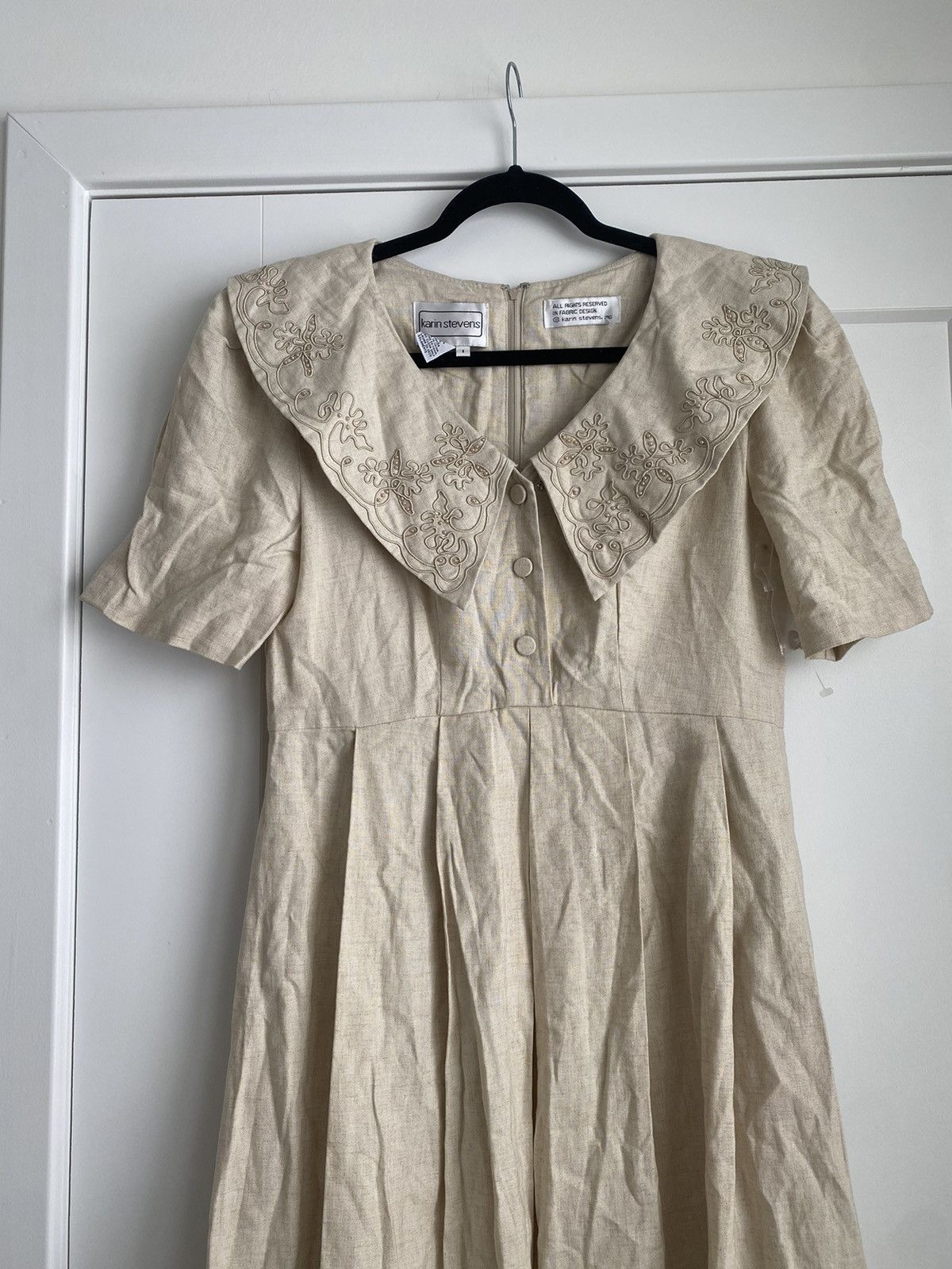 Other NWT Karin Stevens Women’s Dress Beige Dress Size 8 Size M / US 6-8 / IT 42-44 - 3 Thumbnail
