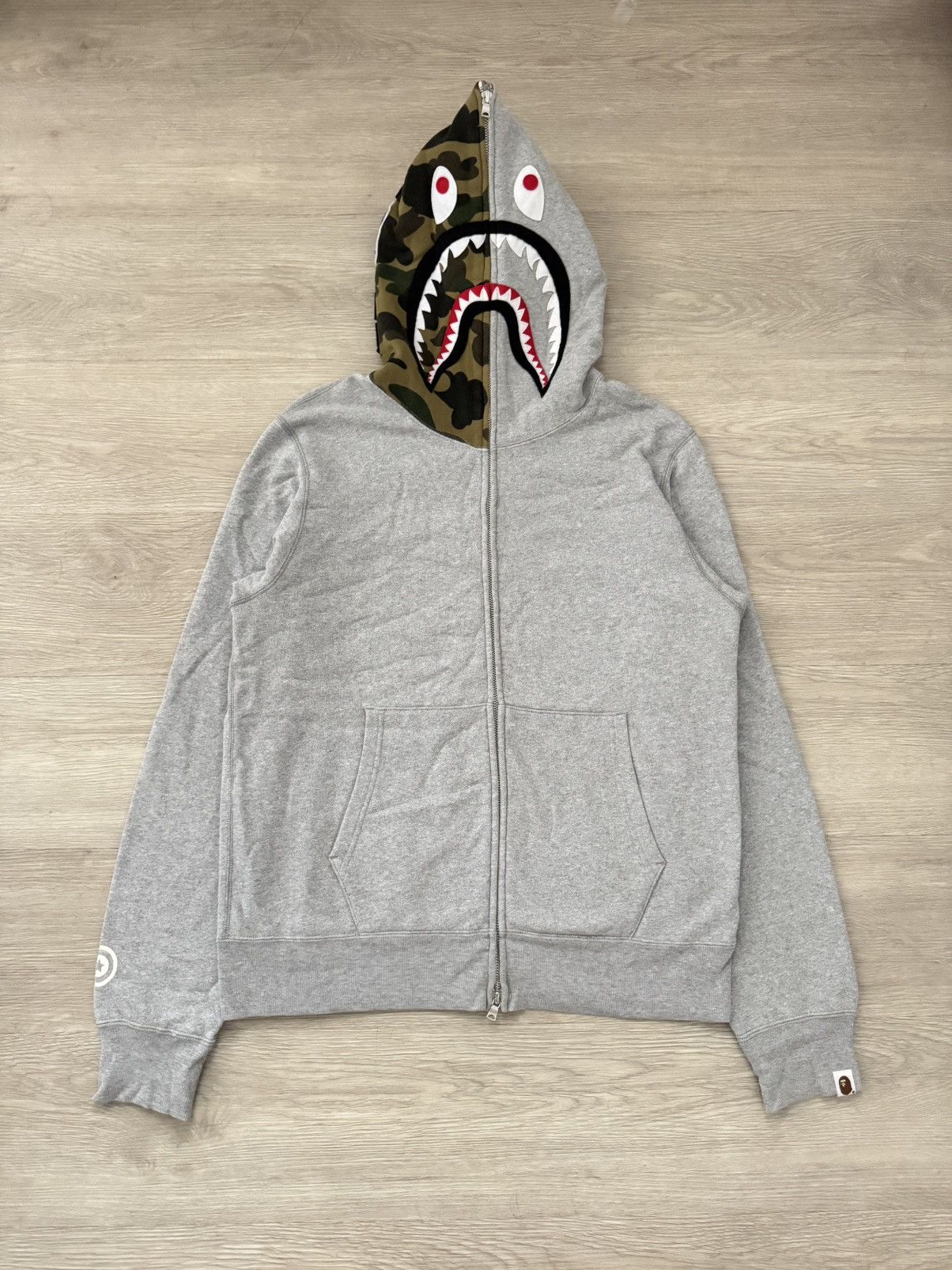 BAPE 2015年 Heather grey スウェット スタジャン APE 2026年最新
