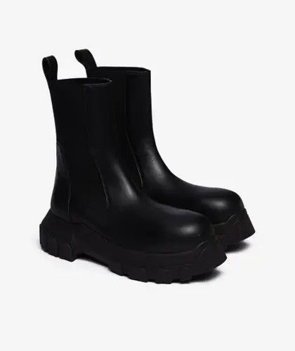 Rick Owens Rick Owens Black Beatle Bozo Tractor Boots | Grailed