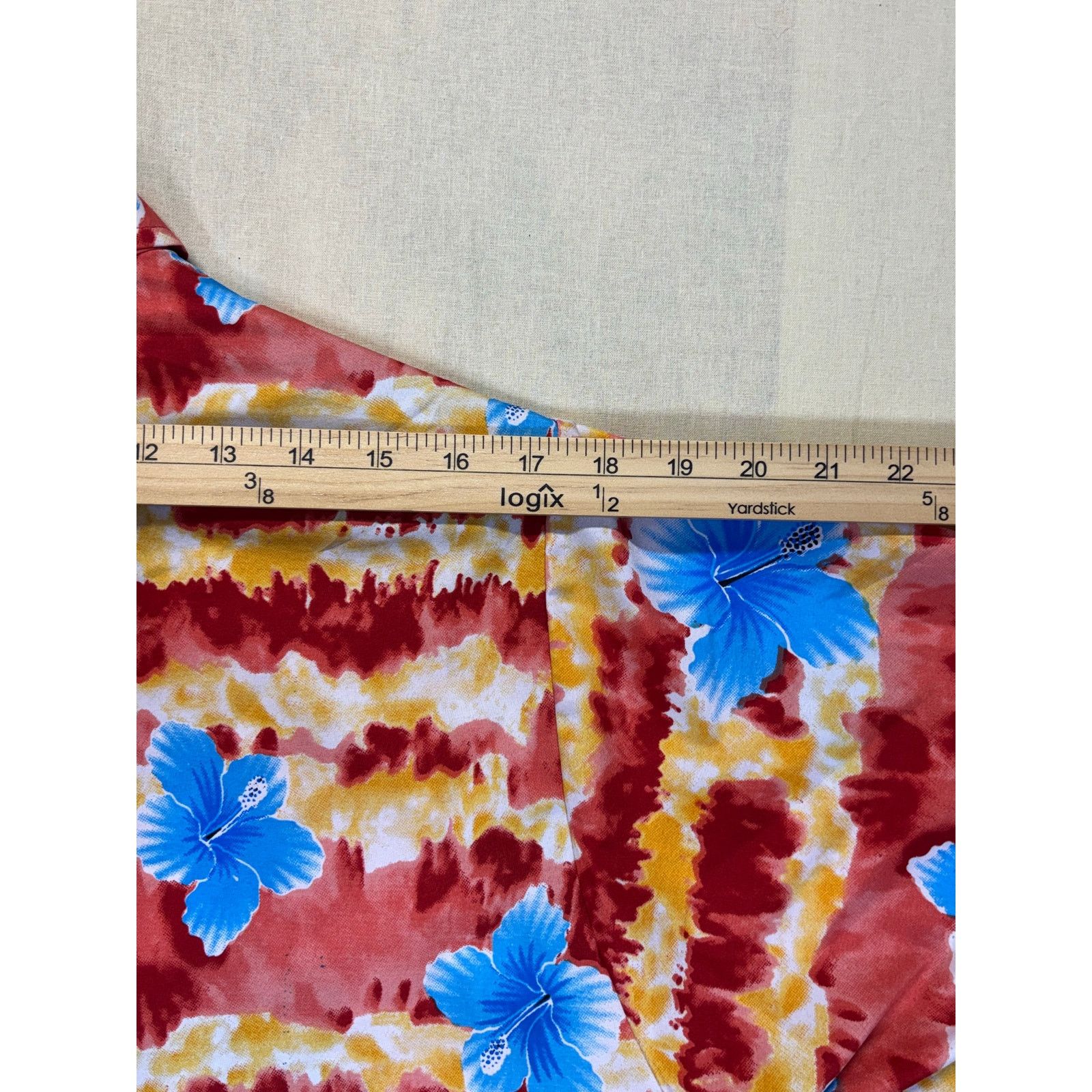 The Unbranded Brand Laleela Hawaiian Floral Shirt Mens Medium Blue Red Button Up Size US M / EU 48-50 / 2 - 7 Thumbnail