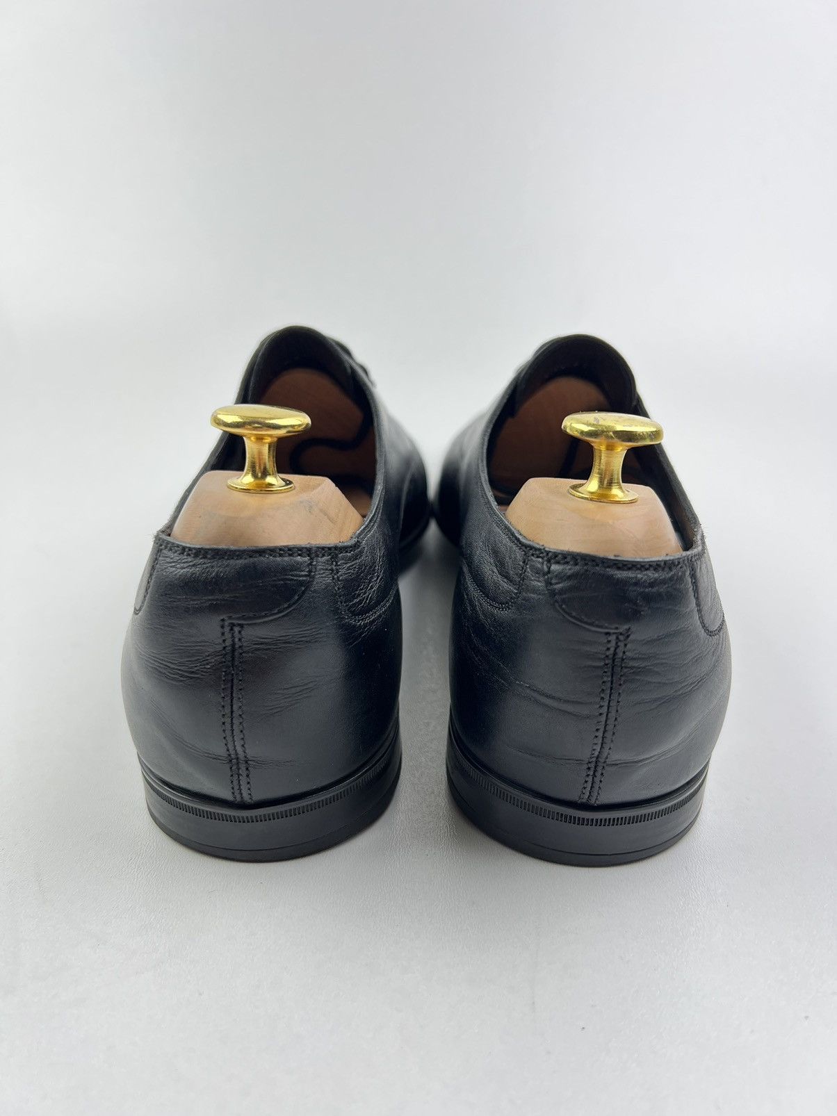 Gucci GUCCI Oxfords Leather Shoes Diamond Embossing Black Men’s Size US 9 / EU 42 - 7 Thumbnail