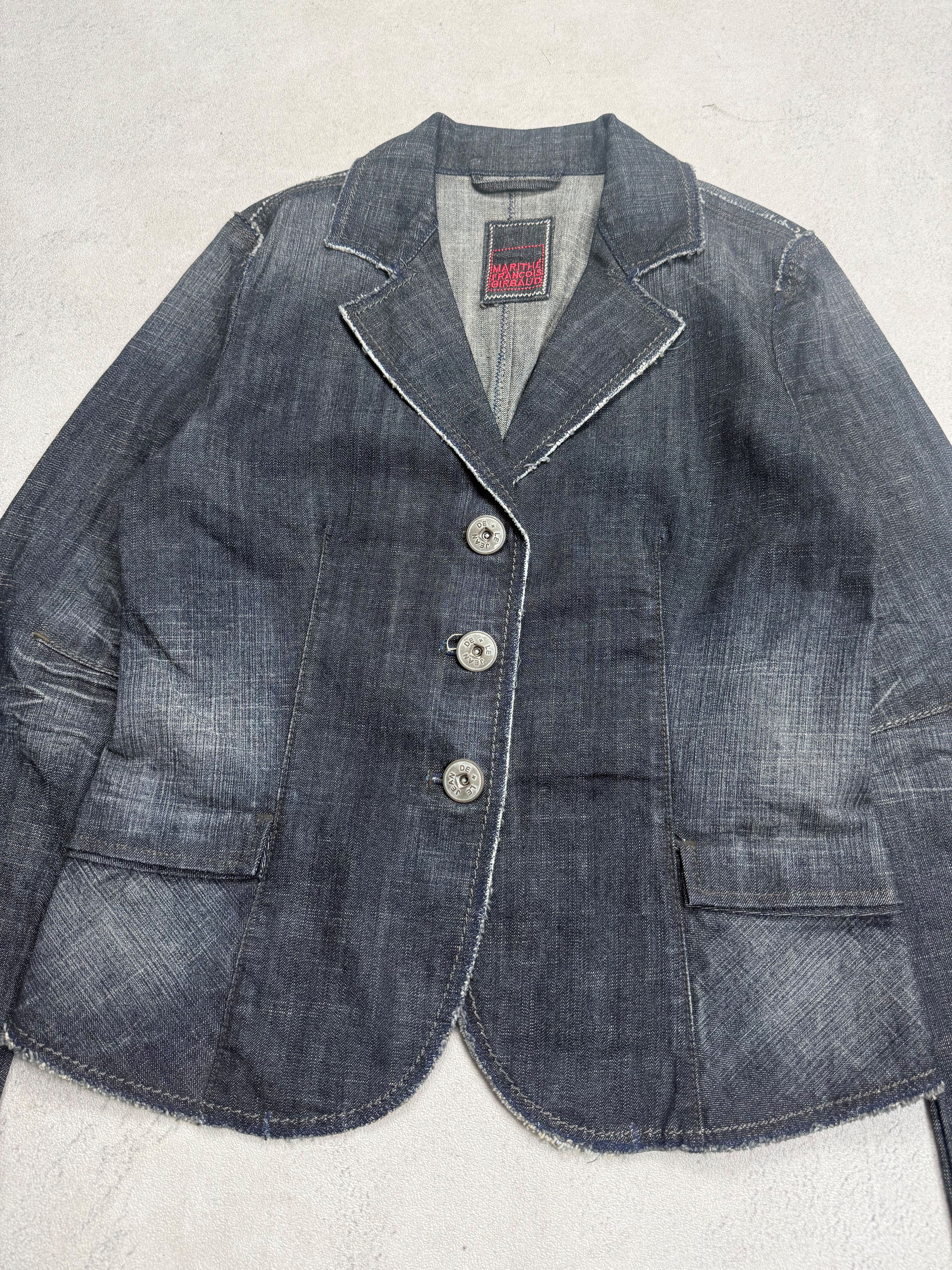 Marithe + Francois Girbaud Vintage Marithe Francois Girbaud Blazer Jeans Jacket Size L / US 10 / IT 46 - 5 Thumbnail
