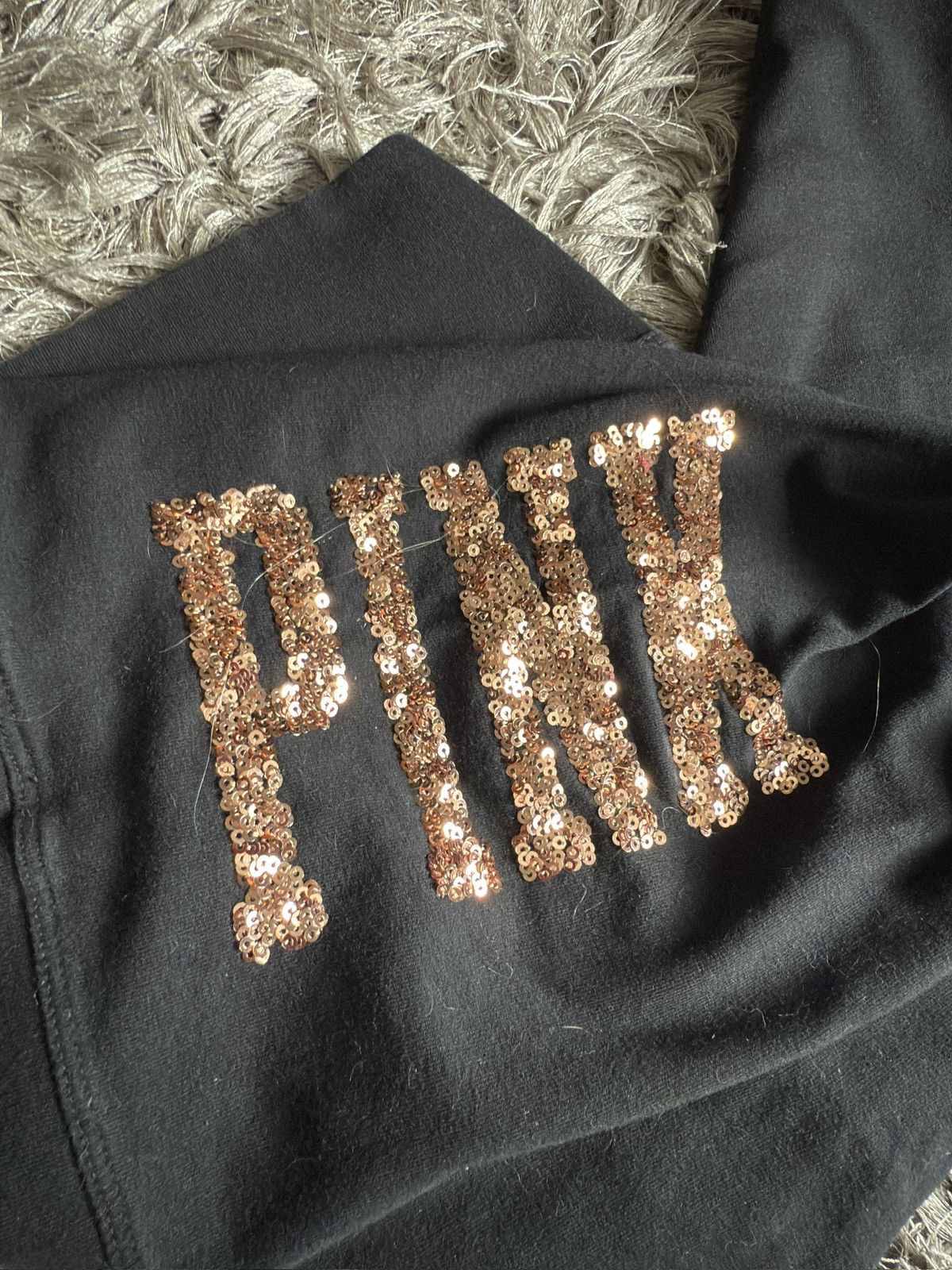 Pink Black and Gold Pink Leggings Size 22" - 3 Thumbnail