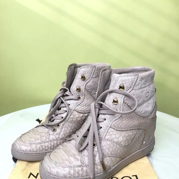 Louis Vuitton Louis Vuitton High-Top Sneakers in Nude -2508 Size US 5 / EU 37 - 5 Thumbnail
