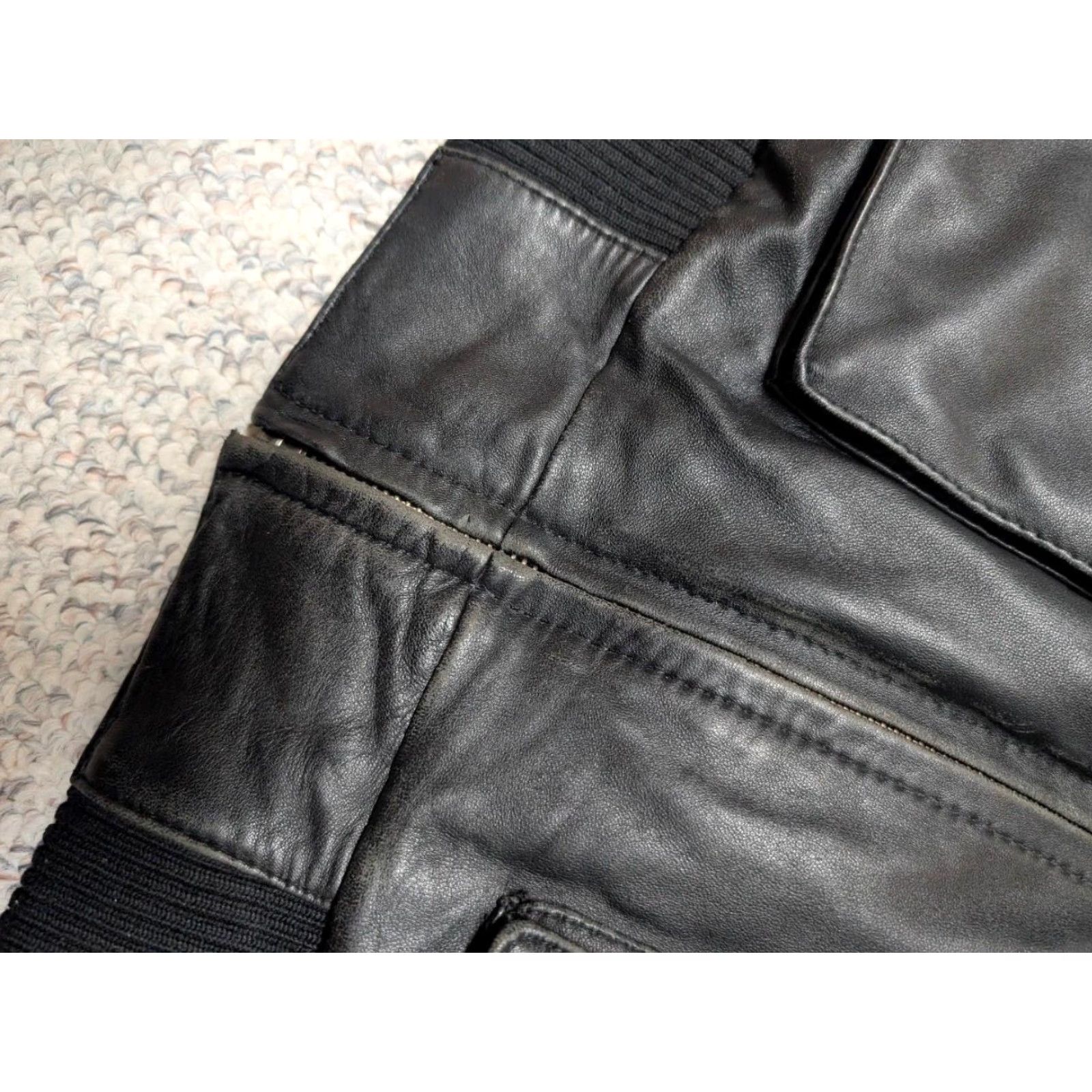 Eddie Bauer VINTAGE Eddie Bauer bomber jacket Lambskin Goose Down GOOSE DOWN leather PUFFER black Men L Jacket Zip Chest 44 in Size US L / EU 52-54 / 3 - 6 Thumbnail