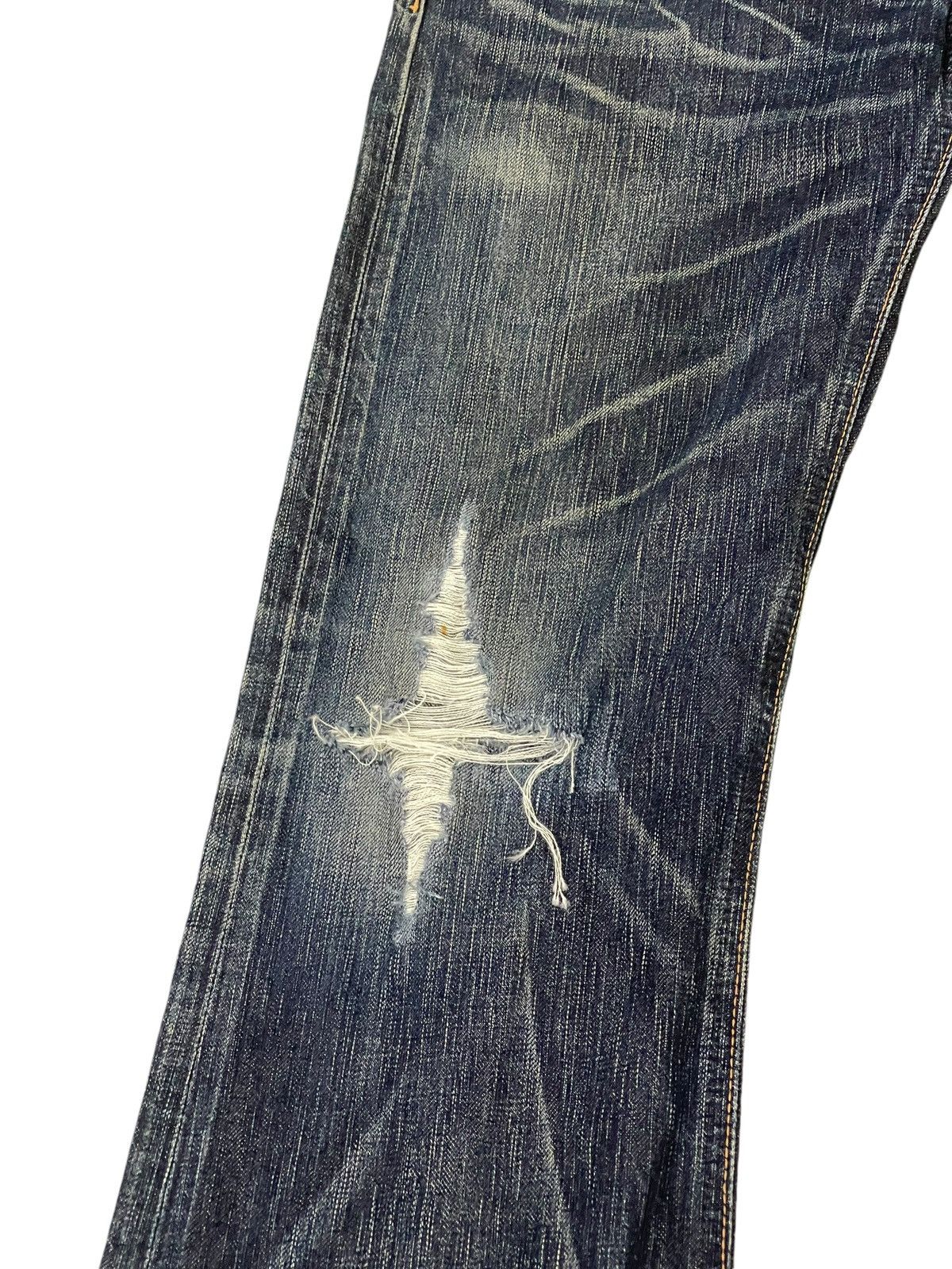 Flare Jeans Edwin Faded Distress Clawmark Boot Cut 3🟦