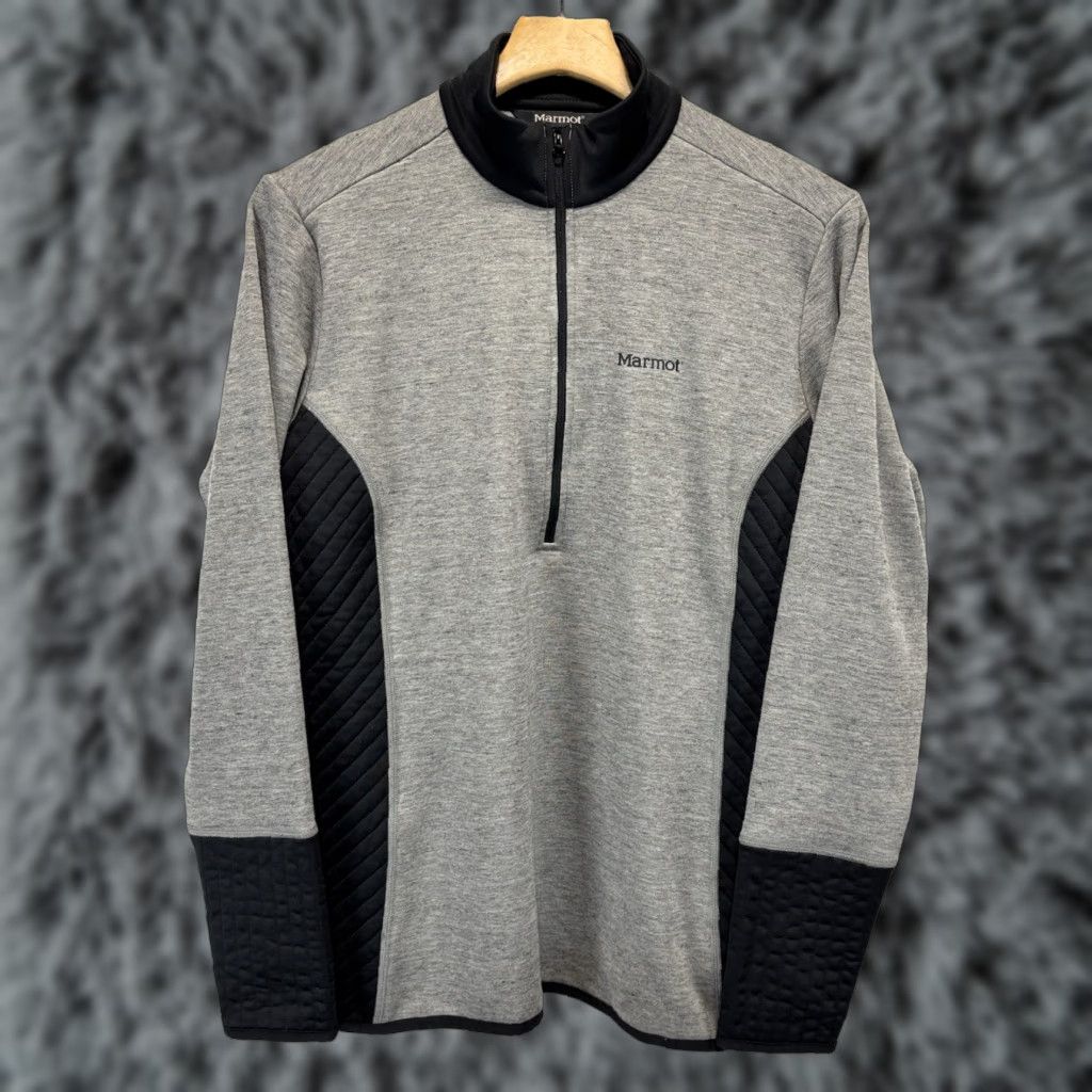 Marmot VINTAGE Marmot Women's Pullover Sweatshirt XL Gray 1/4 Zip Outdoor Activewear Layer Size XL / US 12-14 / IT 48-50 - 1 Thumbnail