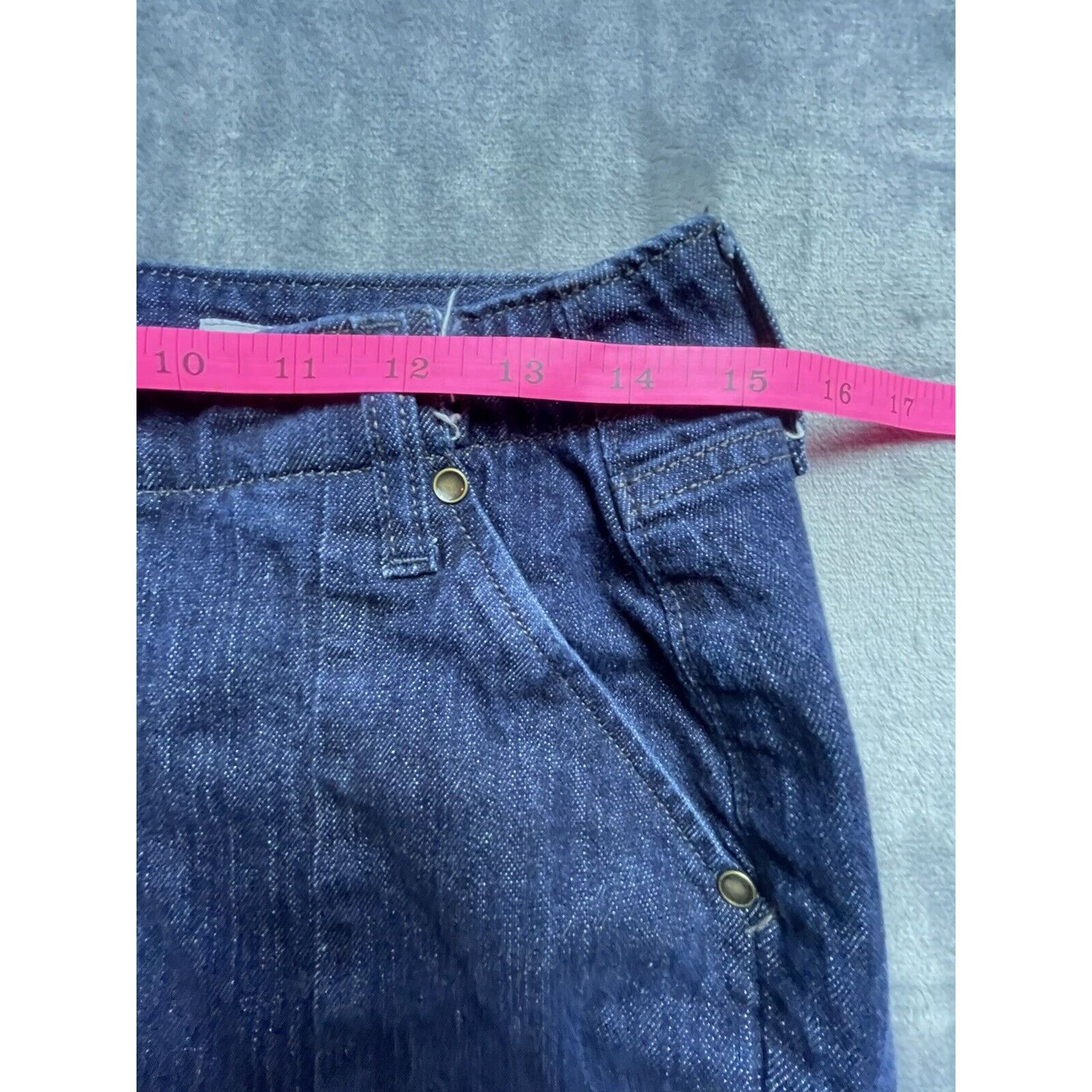 Old Navy Old Navy Jean Skirt Womens 4 Dark Denim Slit Modest Size 27" / US 4 / IT 40 - 8 Thumbnail