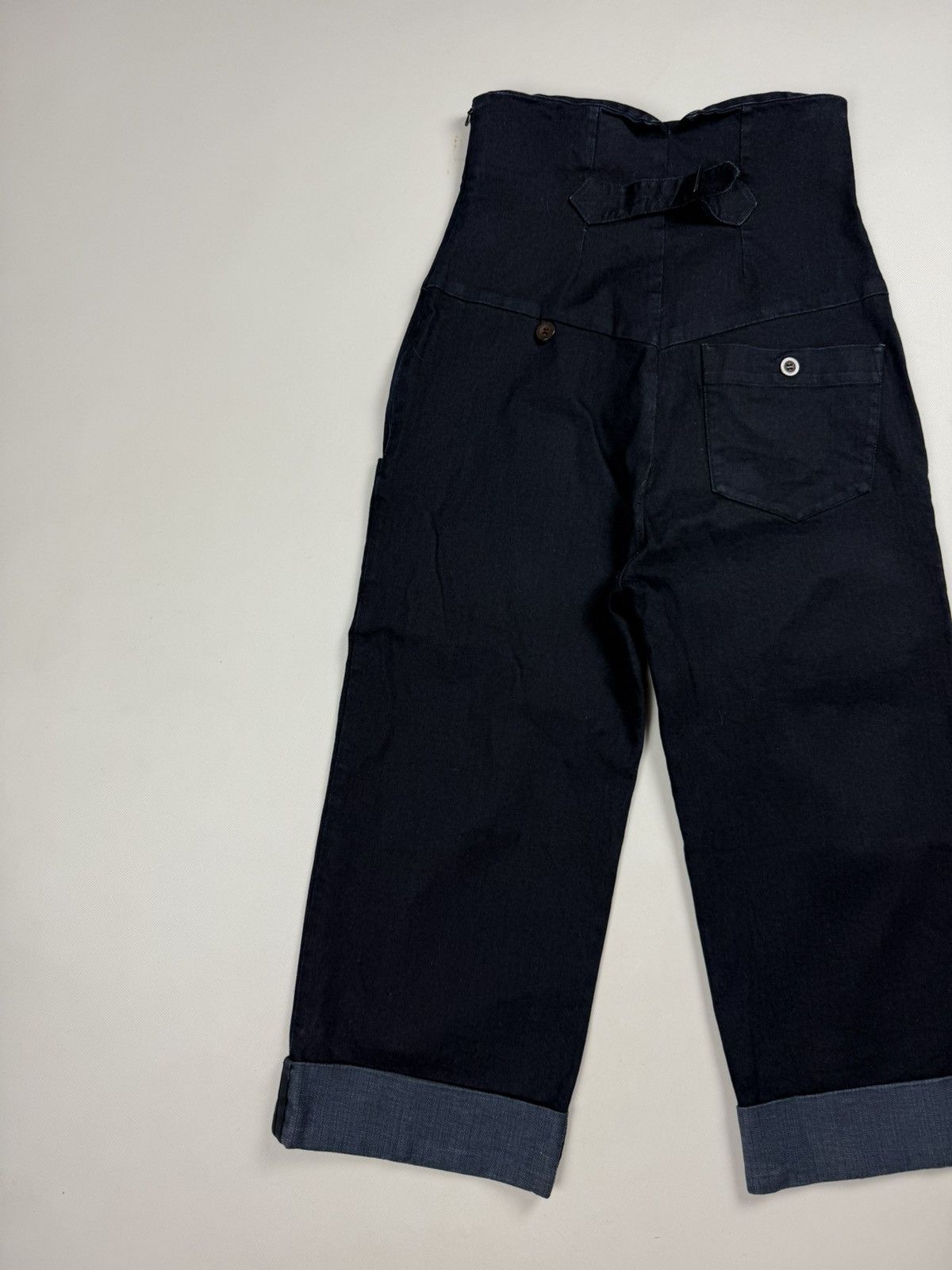 Other Burfitt Avant-Garde High Waist Buckle Back Cropped Jeans Size 30" / US 8 / IT 44 - 17 Thumbnail