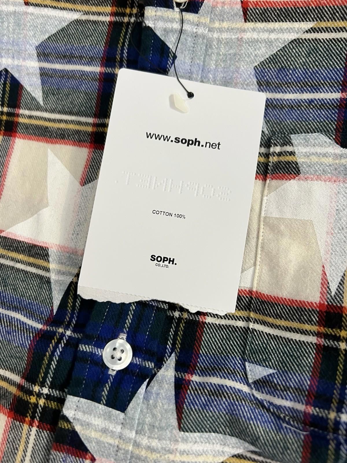 Sophnet. SOPHNET. Flannel Check Star Print Shirt White Navy Large Size US L / EU 52-54 / 3 - 6 Thumbnail