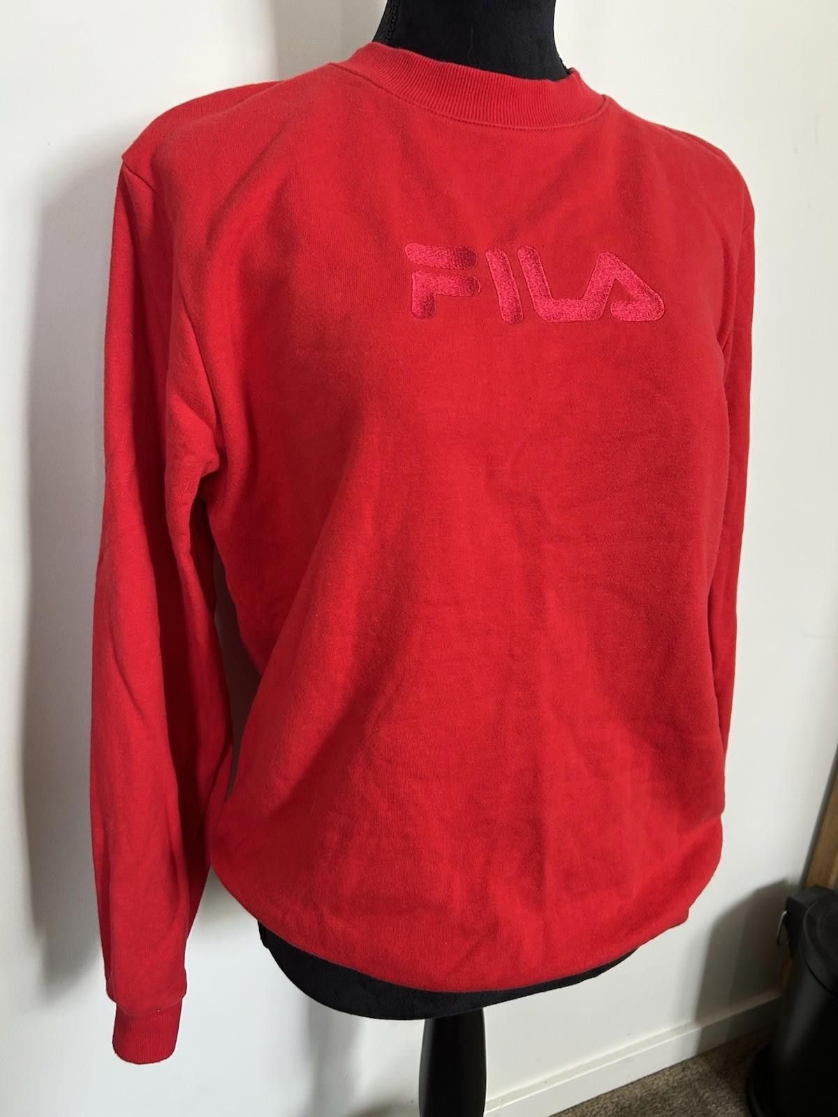 Fila Fila Crewneck Jumper Sweater Red Cotton - Size 12 (008) Size US M / EU 48-50 / 2 - 1 Thumbnail