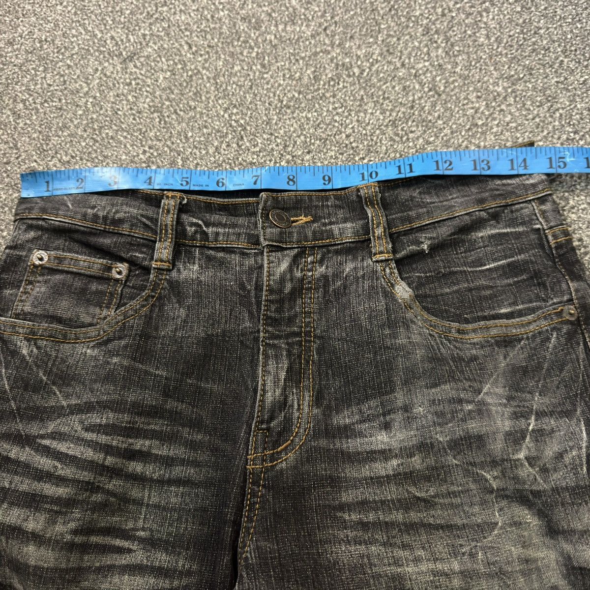 Le Grande Bleu (L.G.B.) 🔥🇯🇵 Y2K Japanese D-Douh Wash Out Punk Grunge Distressed Denim Size US 29 - 16 Thumbnail