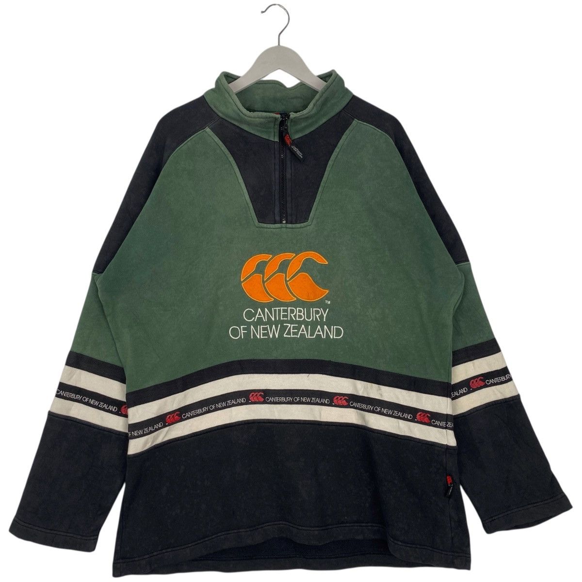 Vintage Vintage Canterbury Of New Zealand Half Zipper Green Size M Size US M / EU 48-50 / 2 - 1 Thumbnail