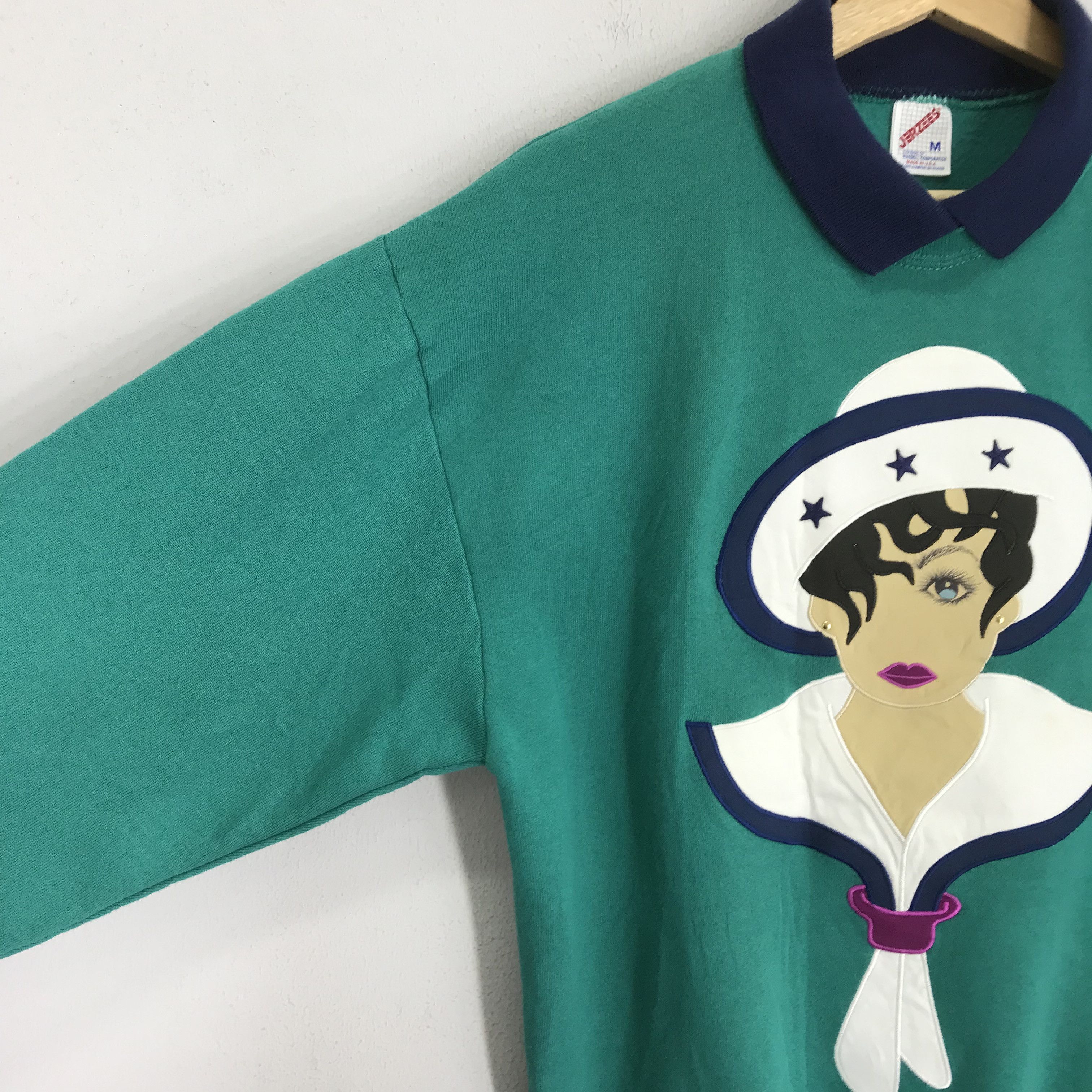 Jerzees Vintage 90s Jerzees Sweatshirt Green - 252 Size US M / EU 48-50 / 2 - 4 Thumbnail