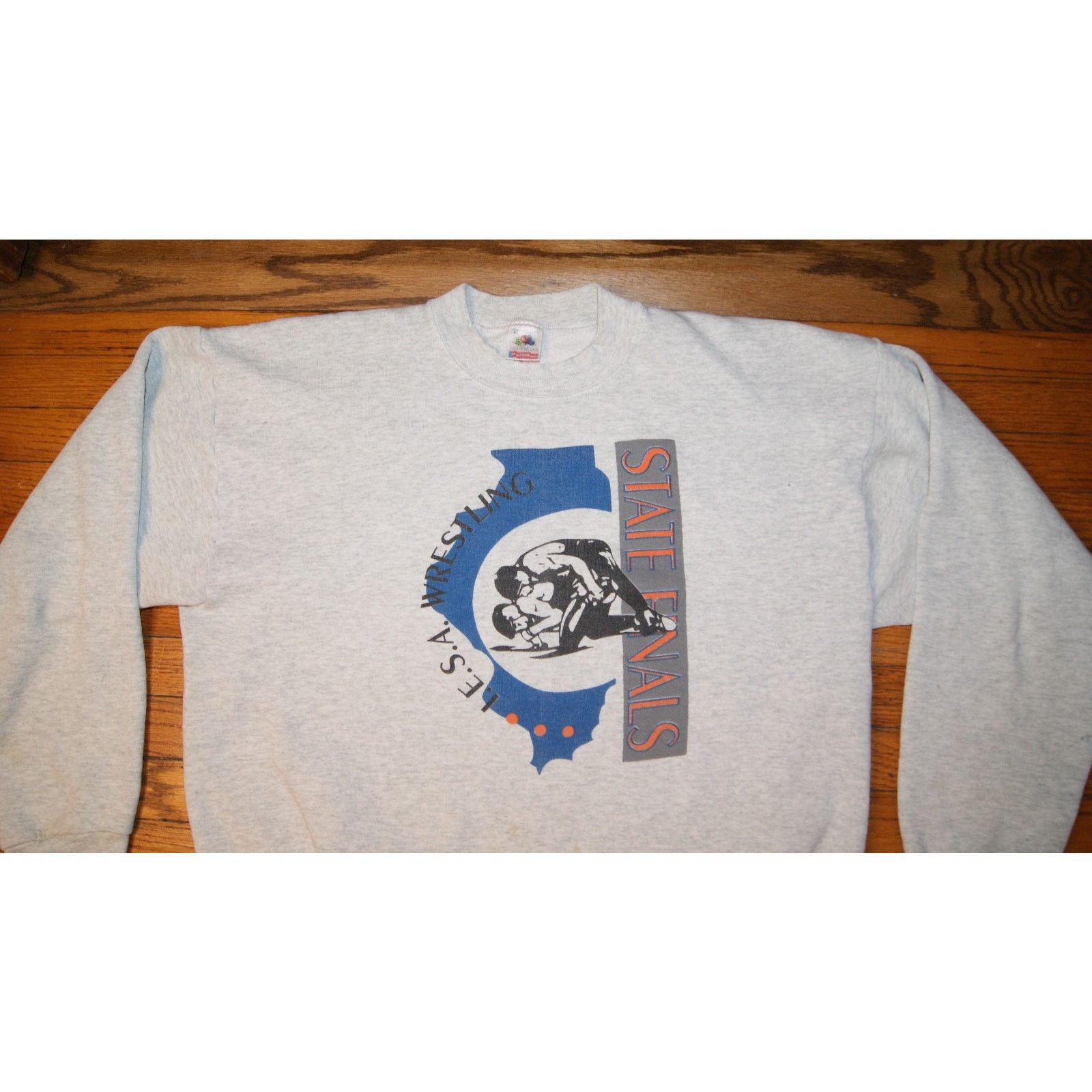 Fruit Of The Loom VTG ILLINOIS High School Wrestling State XL Sweatshirt USA Size US XL / EU 56 / 4 - 1 Thumbnail