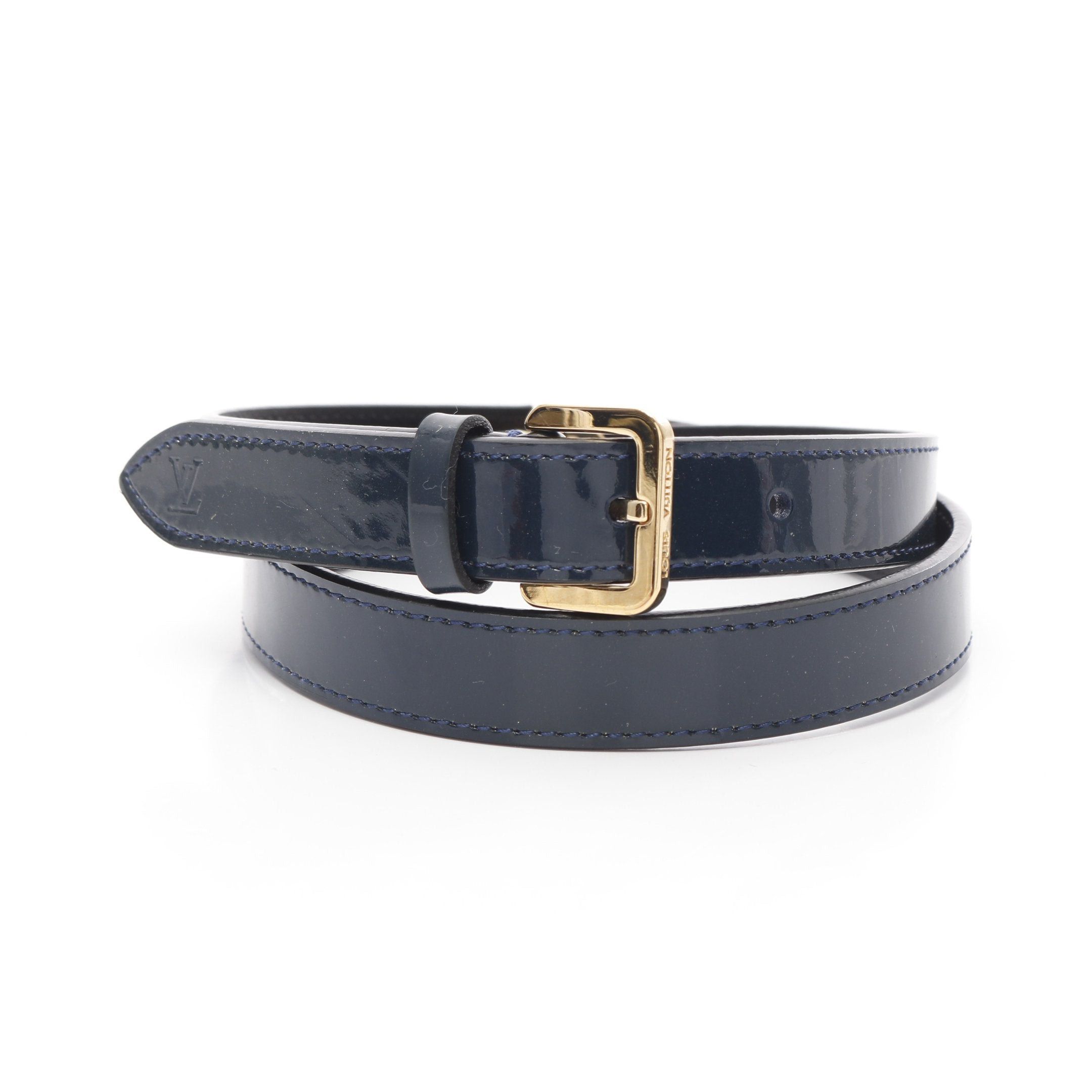 Louis Vuitton Louis Vuitton Belt Patent Leather Dark Navy Size ONE SIZE - 1 Thumbnail