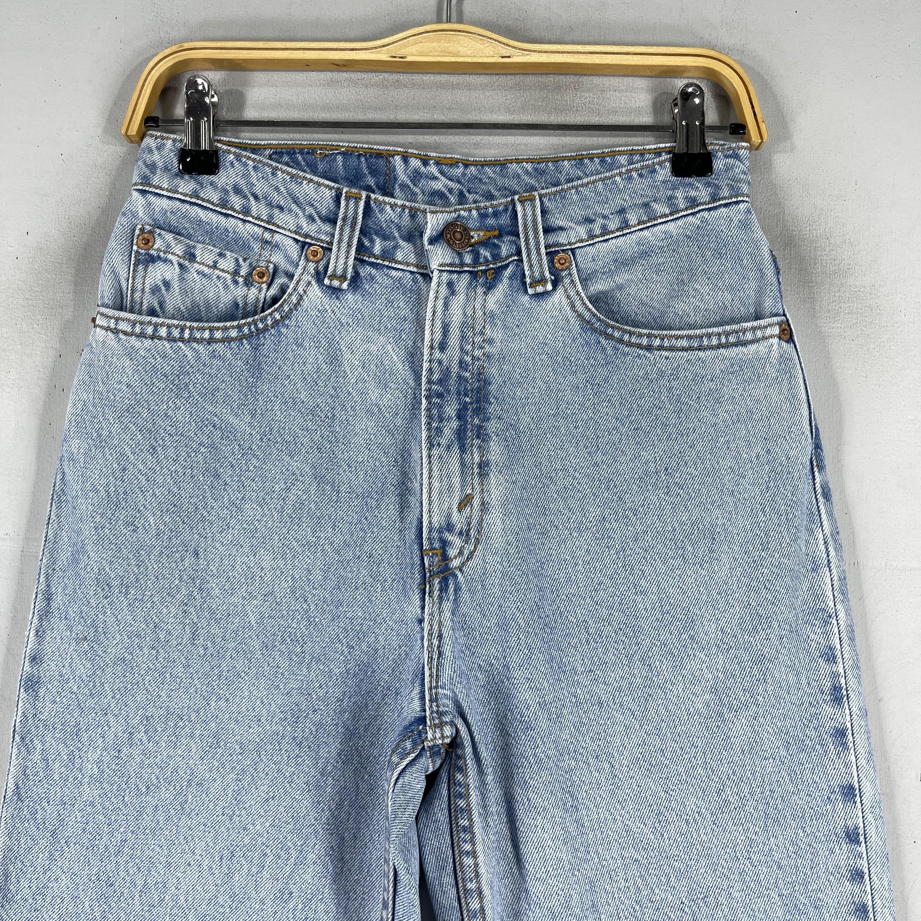 Levi's × Vintage Vintage Levis 521 Distressed Tapered Fit Petite Women Jeans Size 27" / US 4 / IT 40 - 2 Thumbnail