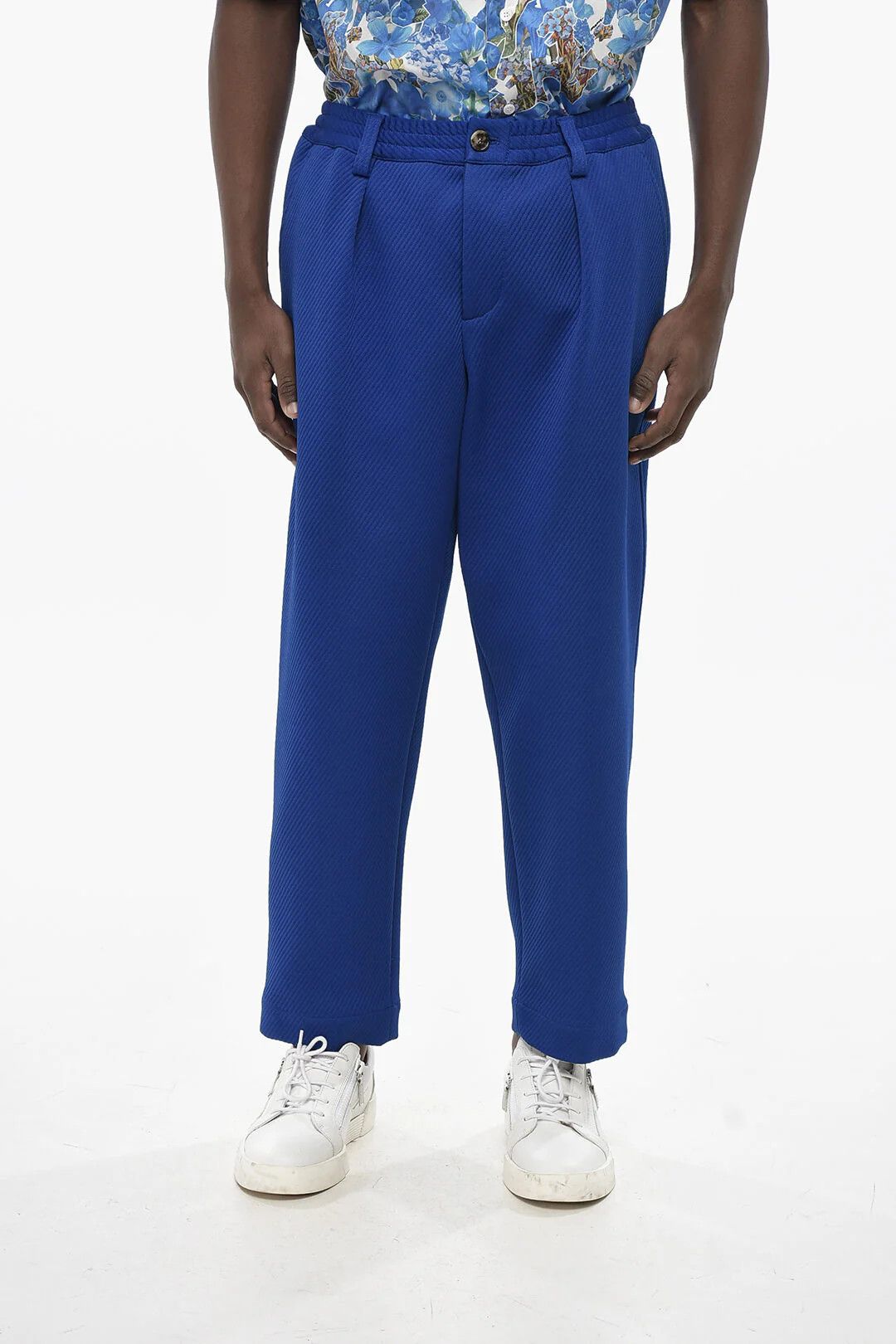 Marni og1mm0326 Textured-Fabric 4-Pocket Pant Blue Size US 30 / EU 46 - 1 Thumbnail