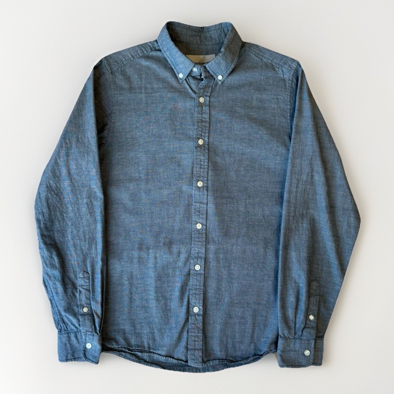 Carhartt Wip Carhartt WIP Kyoto Shirt Small Blue Minimalist Oxford Size US S / EU 44-46 / 1 - 1 Thumbnail