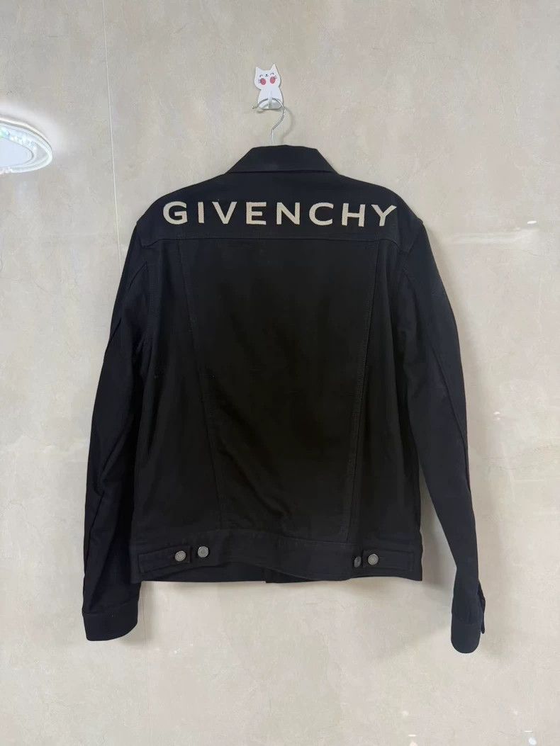 Givenchy Givenchy Black Back Embroidery Logo Denim Jacket Size US XL / EU 56 / 4 - 2 Thumbnail