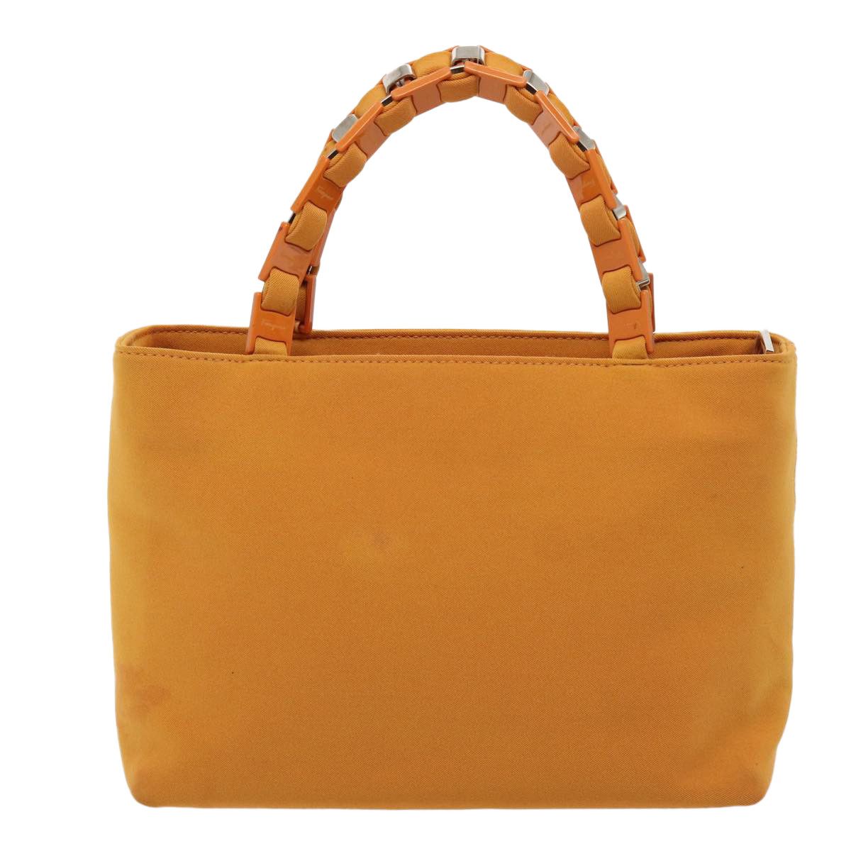 Salvatore Ferragamo Vara Orange Canvas Handbag (Pre-Owned) Size ONE SIZE - 1 Thumbnail