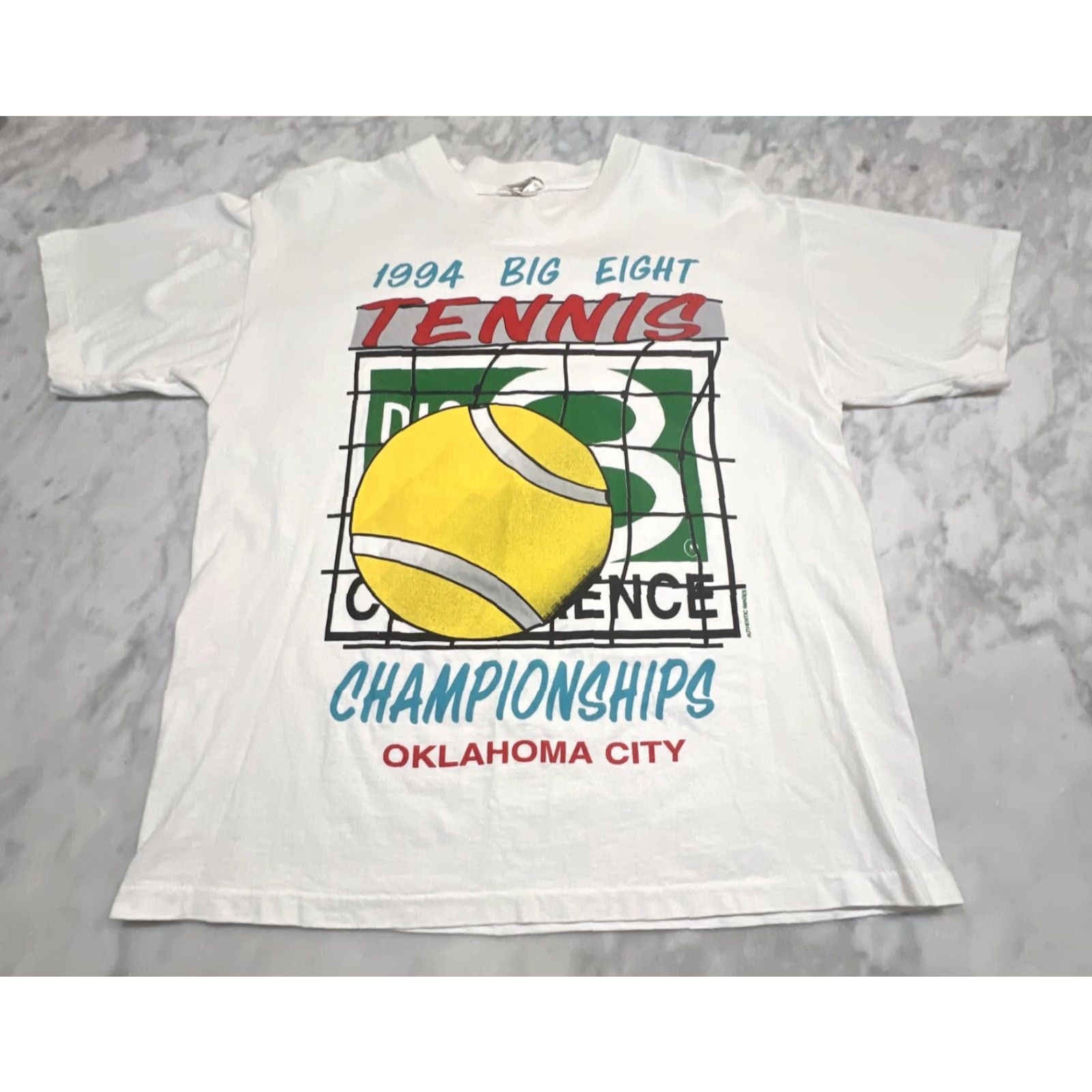 Champion VINTAGE 1994 Big 8 Tennis Champions t shirt Men XL single stitch Oklahoma City Nike Size US XL / EU 56 / 4 - 2 Thumbnail