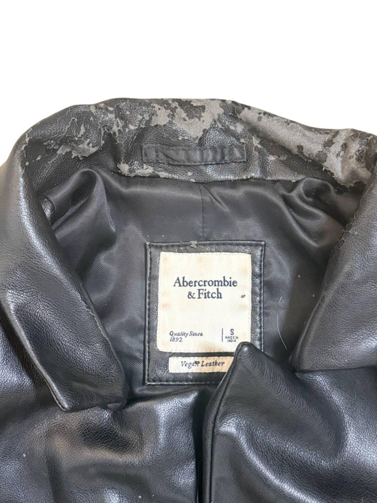 Abercrombie & Fitch Abercrombie & Fitch Vegan Leather Trench Coat Womens Size S / US 4 / IT 40 - 2 Thumbnail