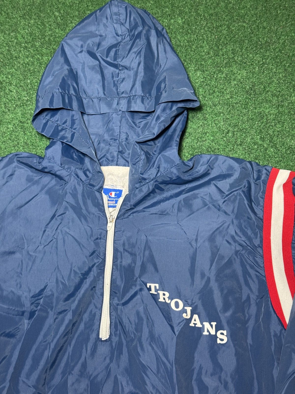 Champion Vintage 70s Champion Trojans Windbreaker Lrg Hoodie Jacket Size US L / EU 52-54 / 3 - 2 Thumbnail