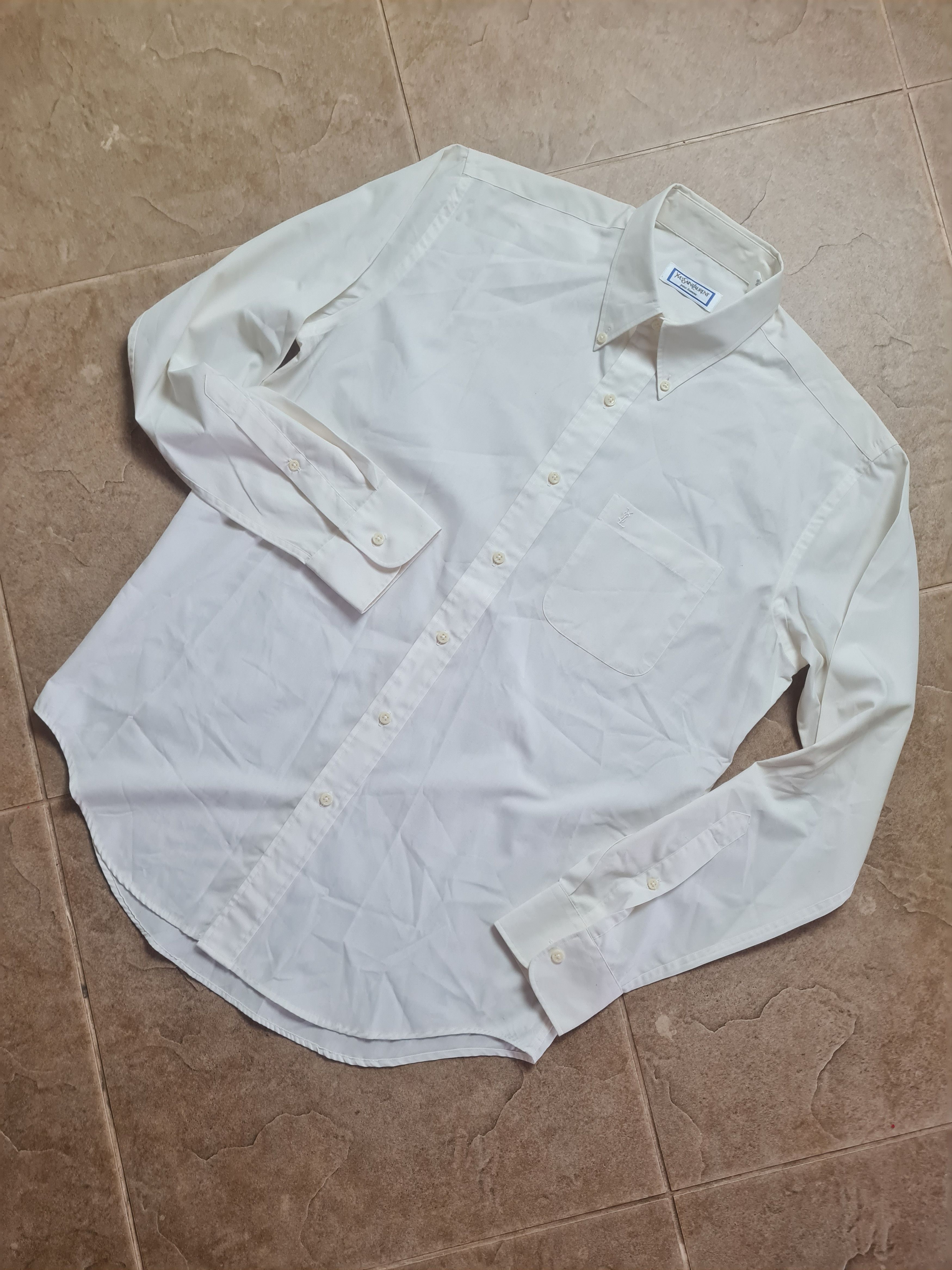 Yves Saint Laurent Vintage YSL Shirt Cotton Yves Saint Laurent Shirtsleeve 90s Size US M / EU 48-50 / 2 - 4 Thumbnail