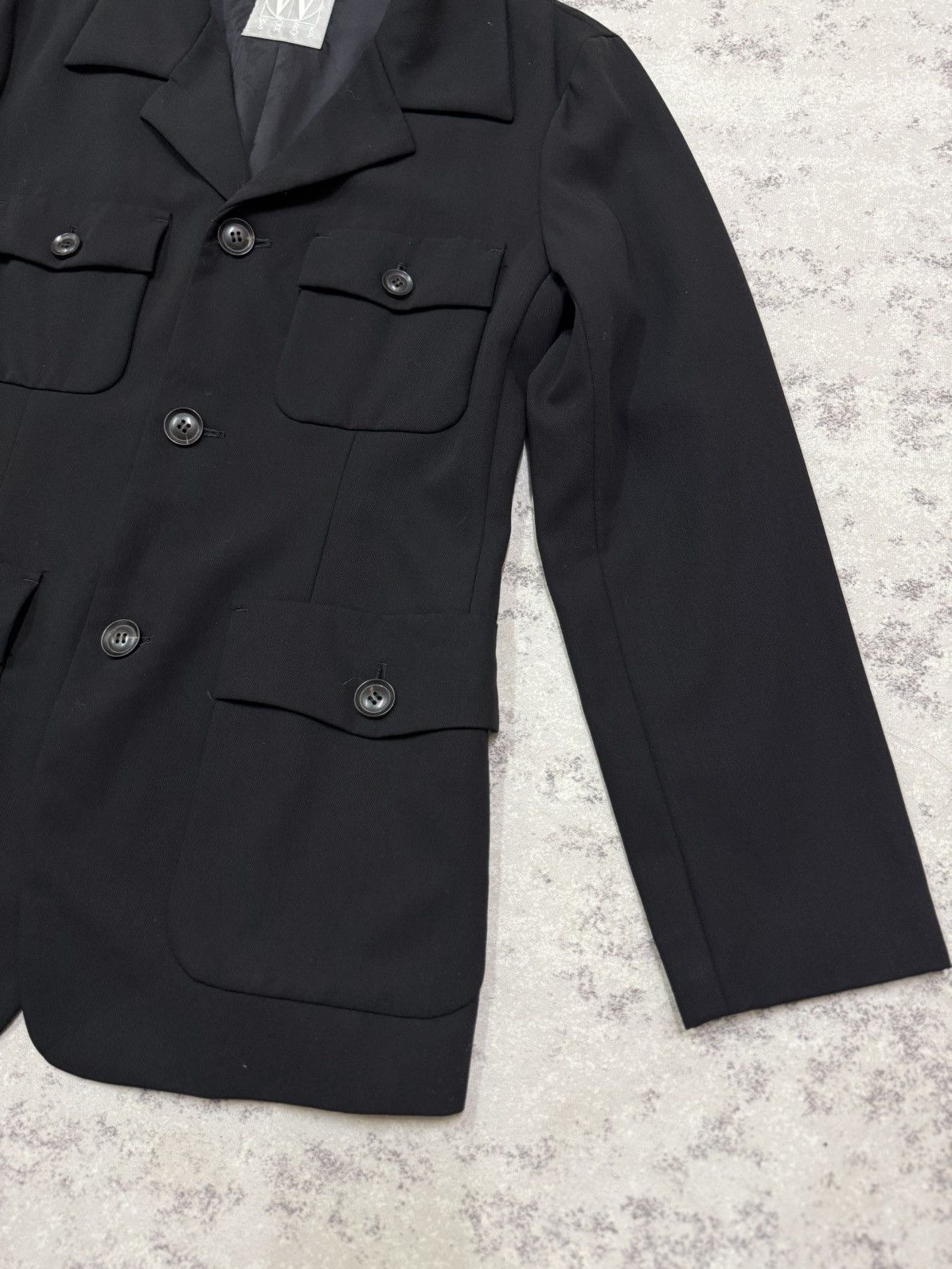Yohji Yamamoto Yohji Yamamoto Workshop Flap Pocket Black Button Up Jacket Size US S / EU 44-46 / 1 - 5 Thumbnail
